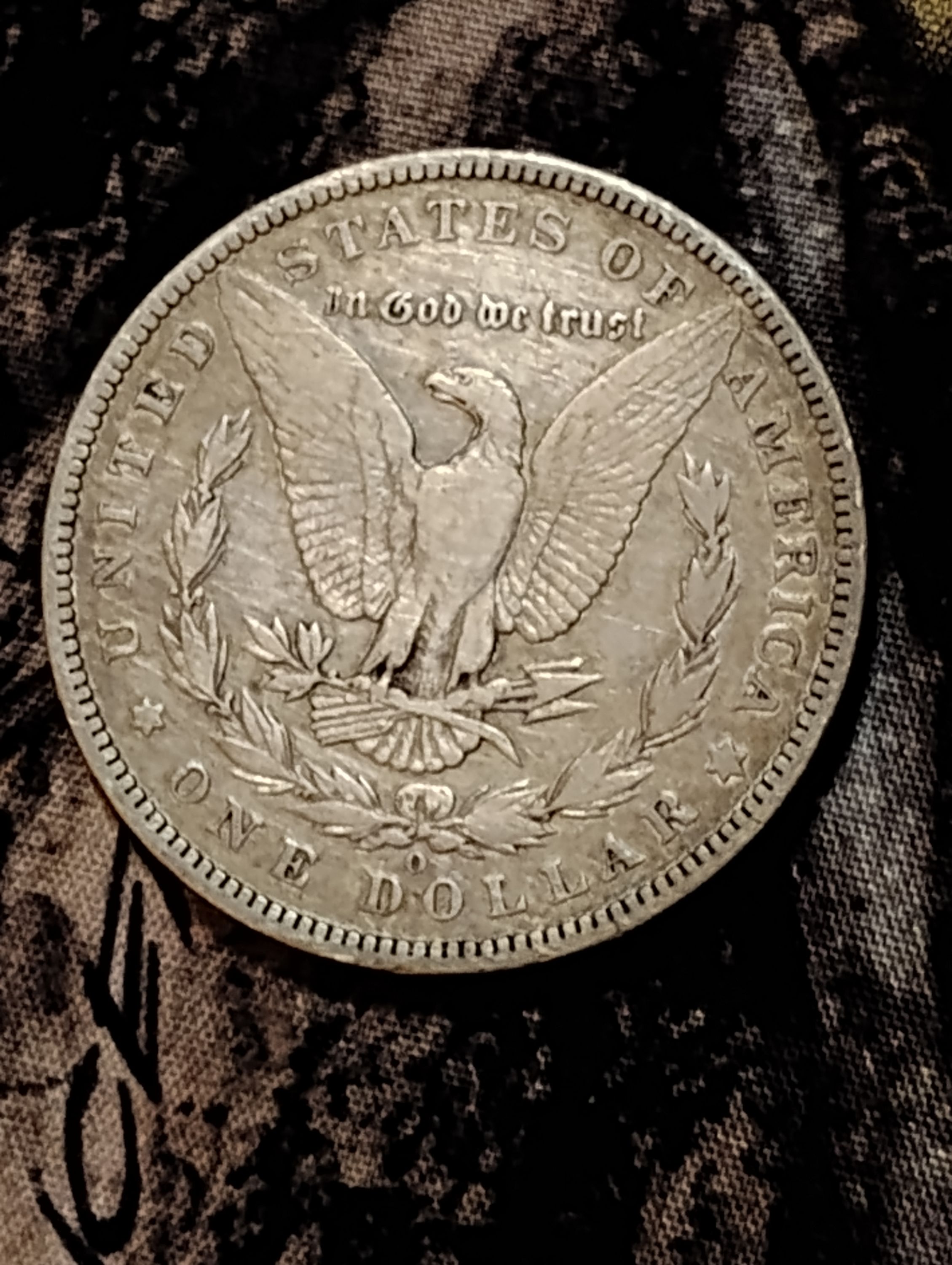 1896-O Morgan Silver Dollar. 