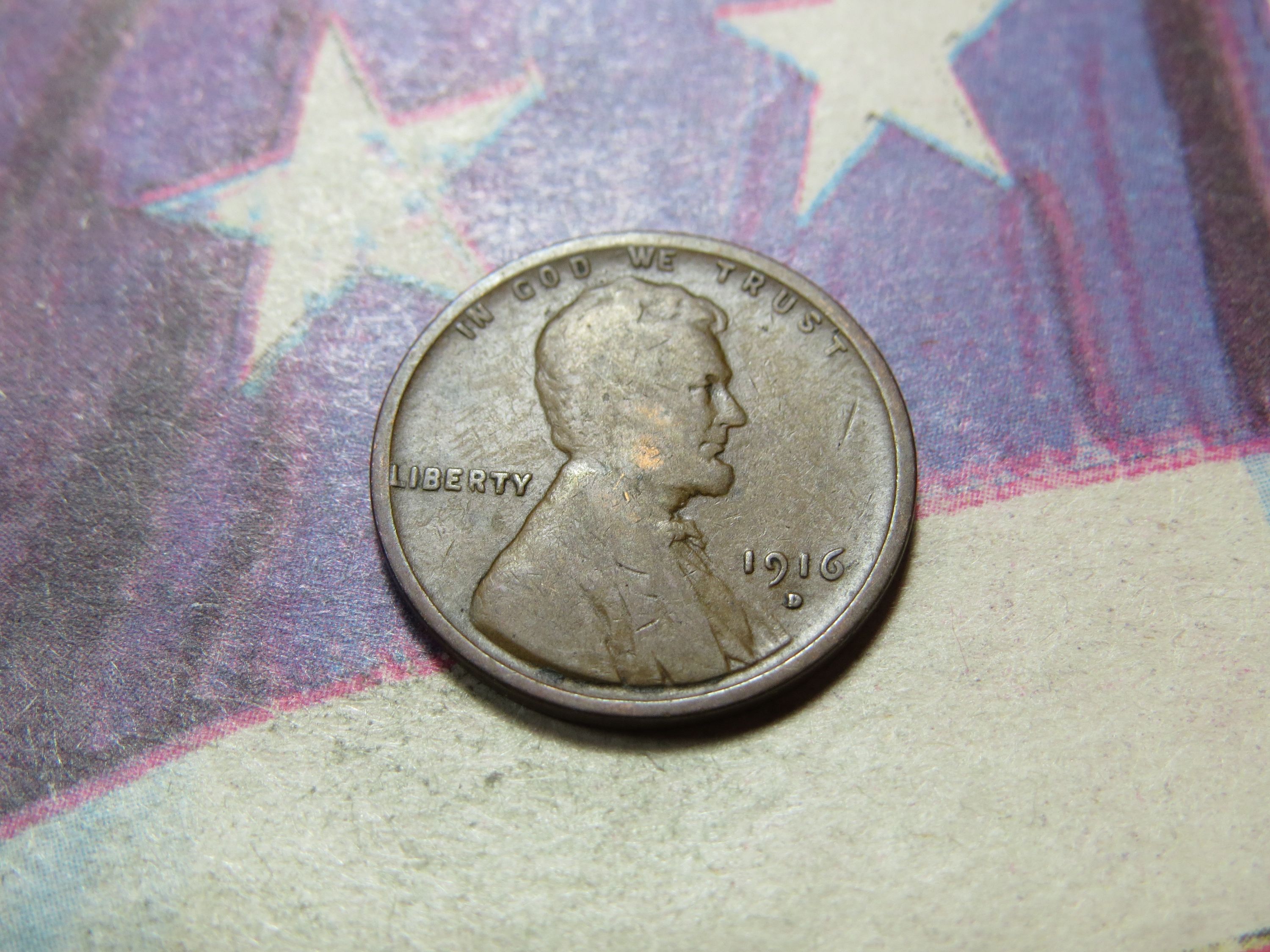 1916-D LINCOLN WHEAT CENT - WORLD WAR 1 ERA - LOT J362 - Online Coin ...