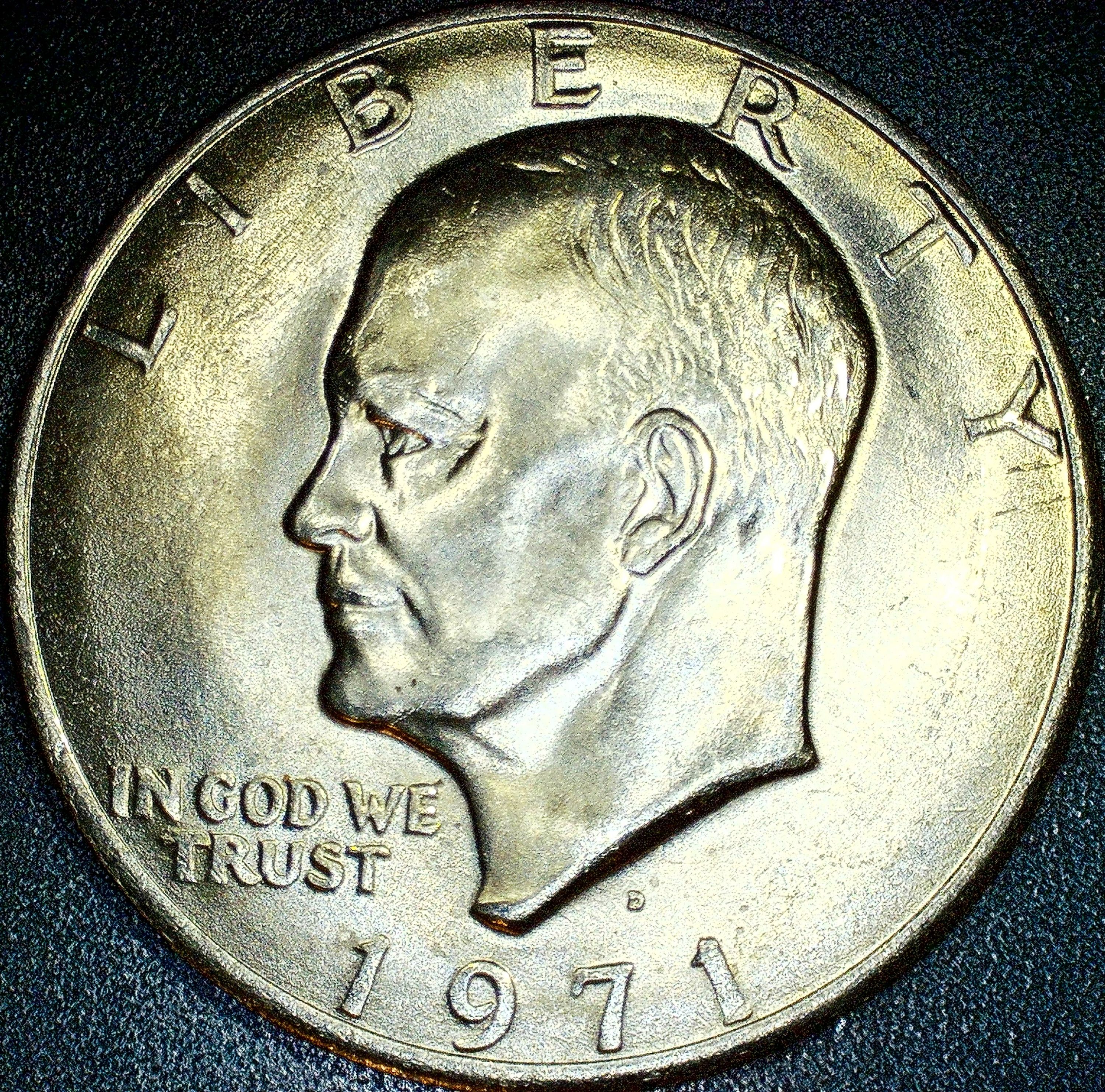 1971 D Eisenhower Dollars: Type 2 - Common Reverse BU Or Better - For ...