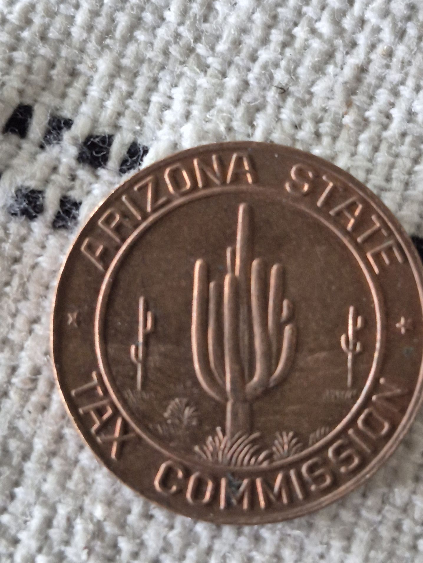 Arizona State Tax Token - For Sale, Buy Now Online - Item #948285