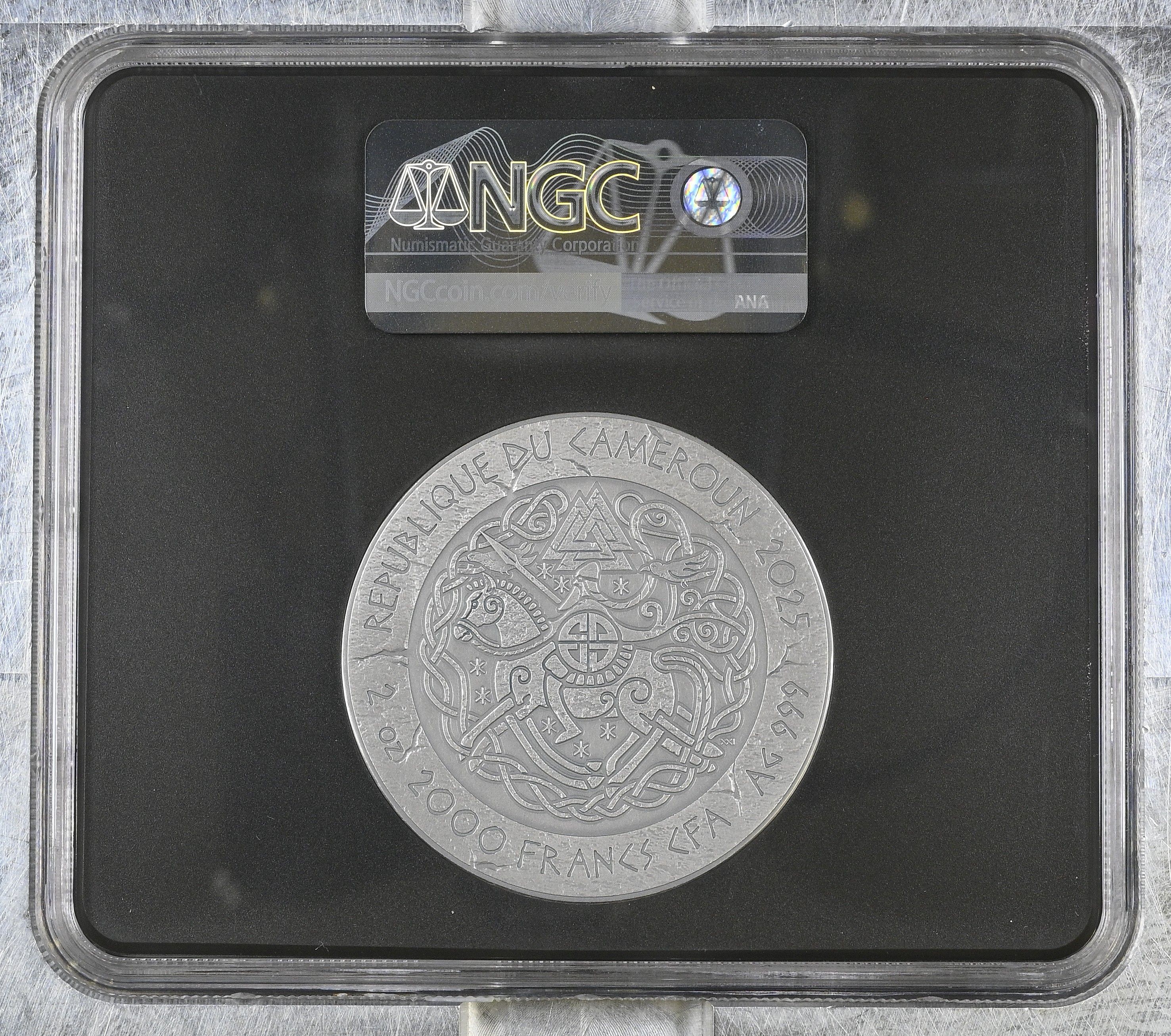 2025 2oz Silver Cameroon Bjorn Ironside S2000F NGC MS70 BERT Way