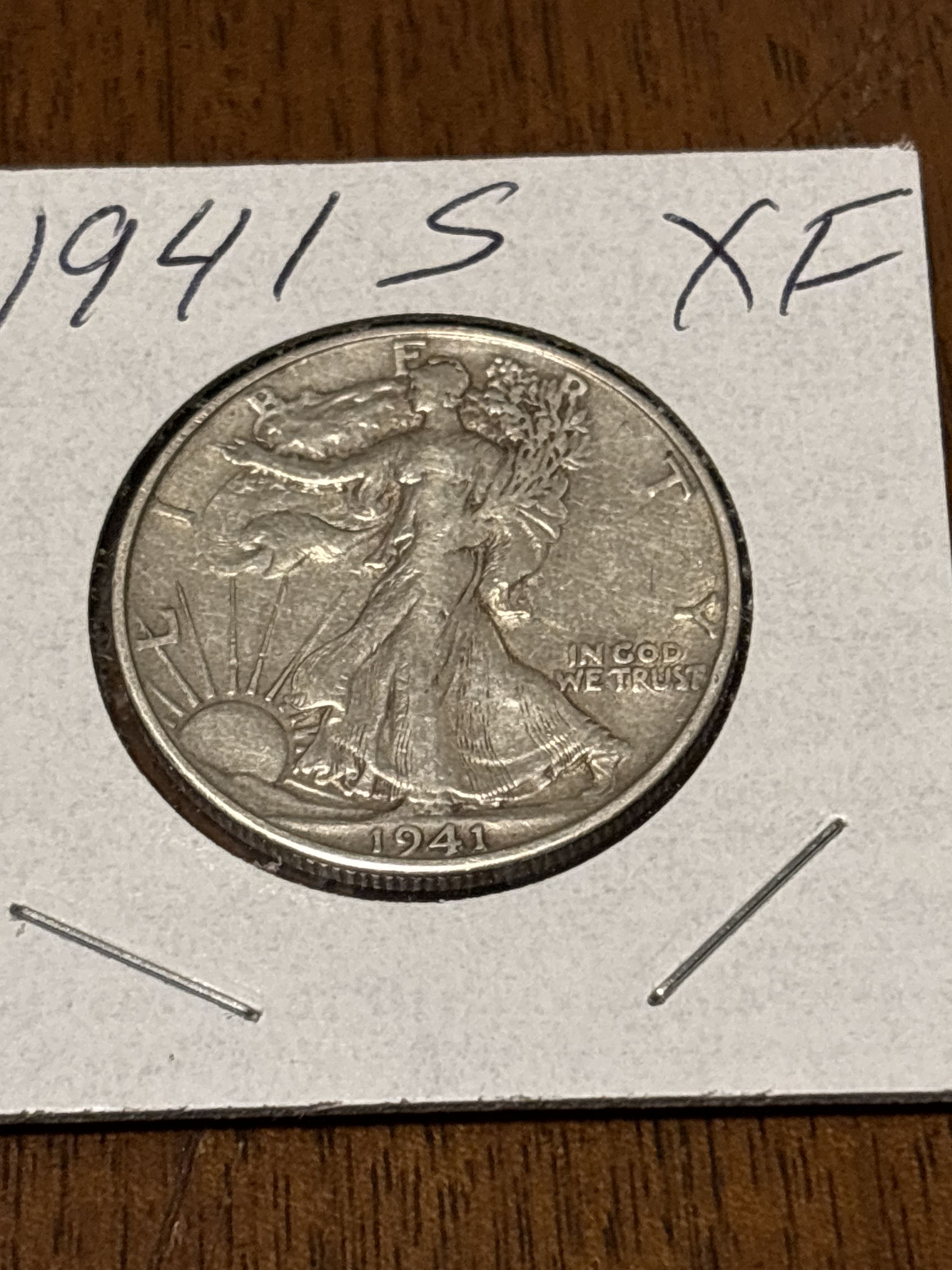 1941 S Walking Liberty SILVER Half Dollar as Shown in Photos XF - For Sale,  Buy Now Online - Item #967523