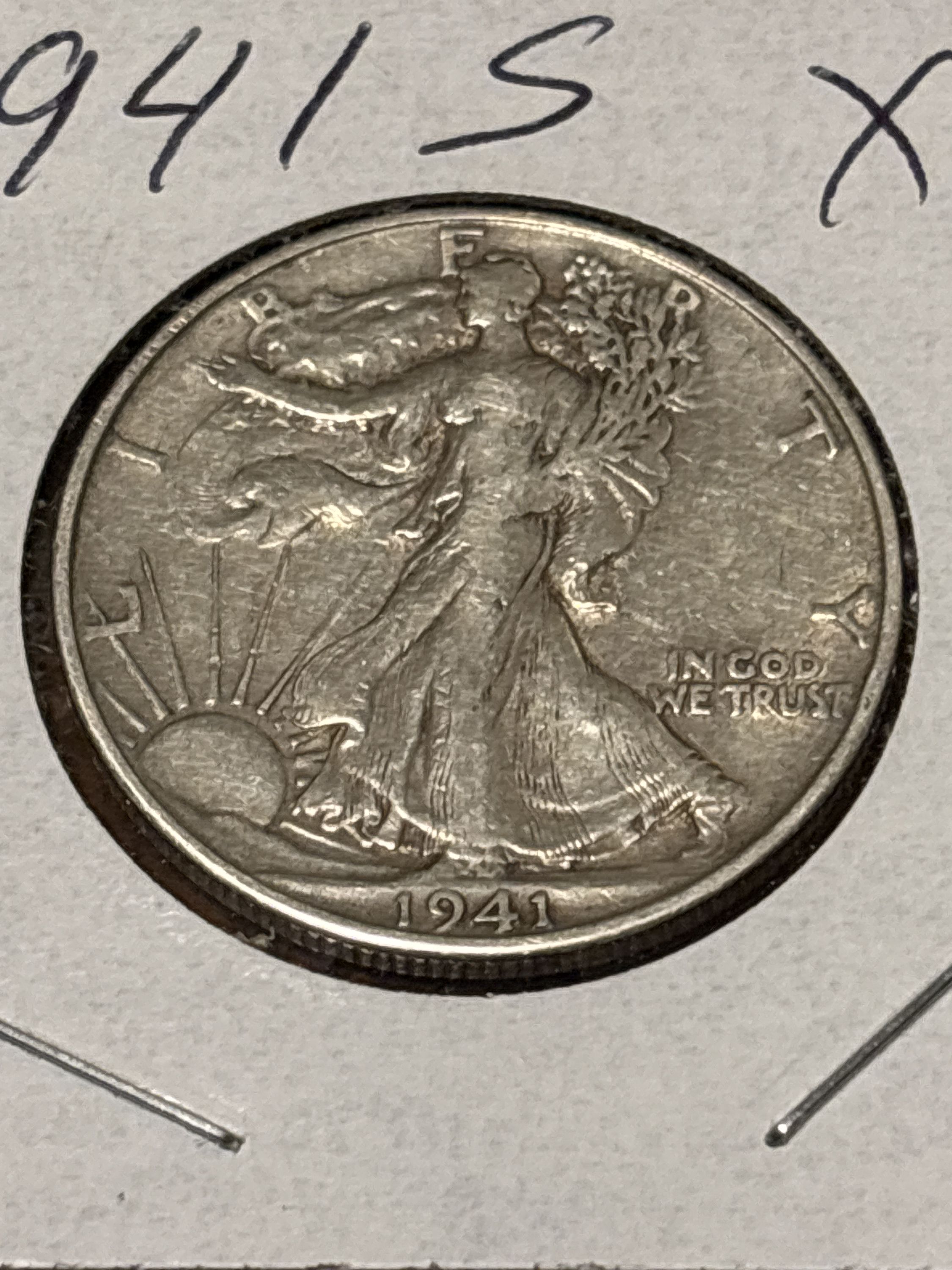 1941 S Walking Liberty SILVER Half Dollar as Shown in Photos XF - For Sale,  Buy Now Online - Item #967523