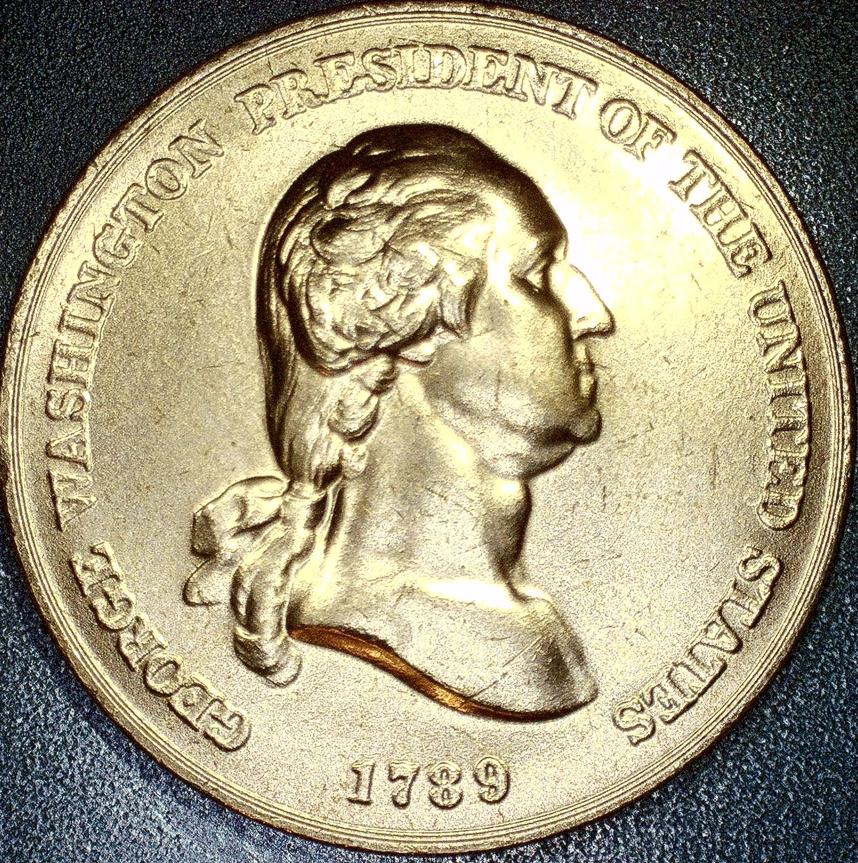 Vintage GEORGE WASHINGTON, U.S. Mint BICENTENNIAL BRONZE MEDAL 34mm ...