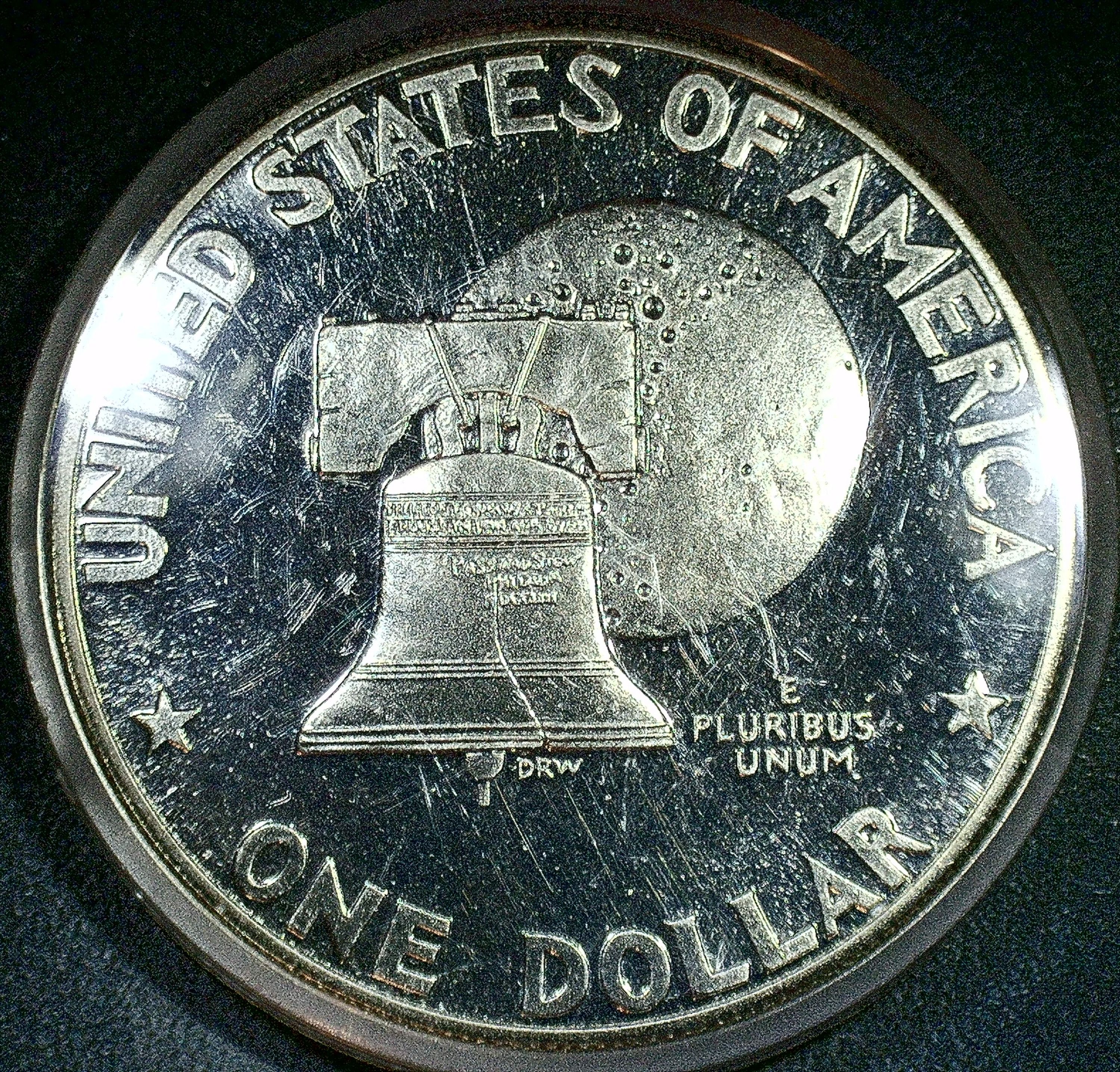 1976 S Eisenhower Dollars: 40% Silver - Type 1 - Low Relief - Bold