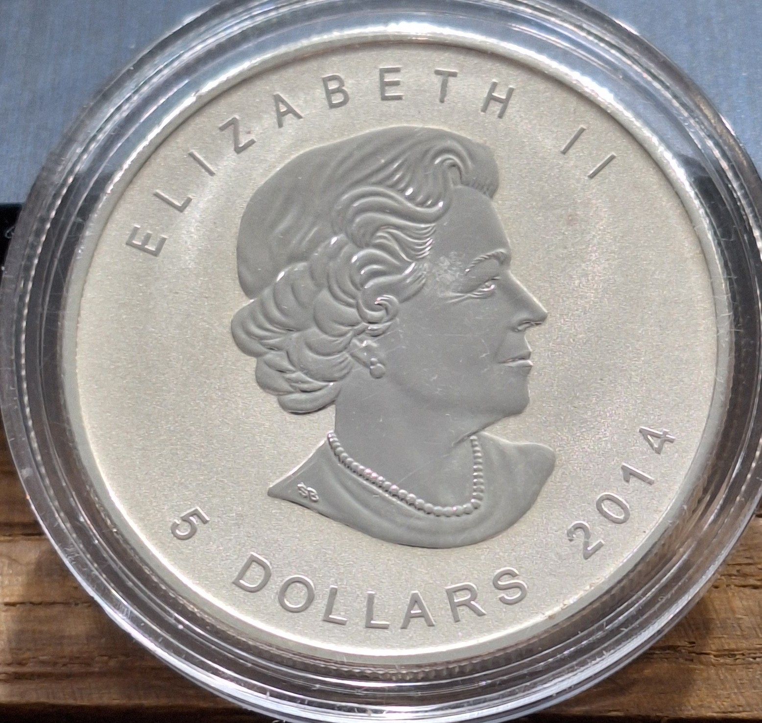 2014 Canada 1oz Silver Reverse Proof Maple Leaf (Horse Privy