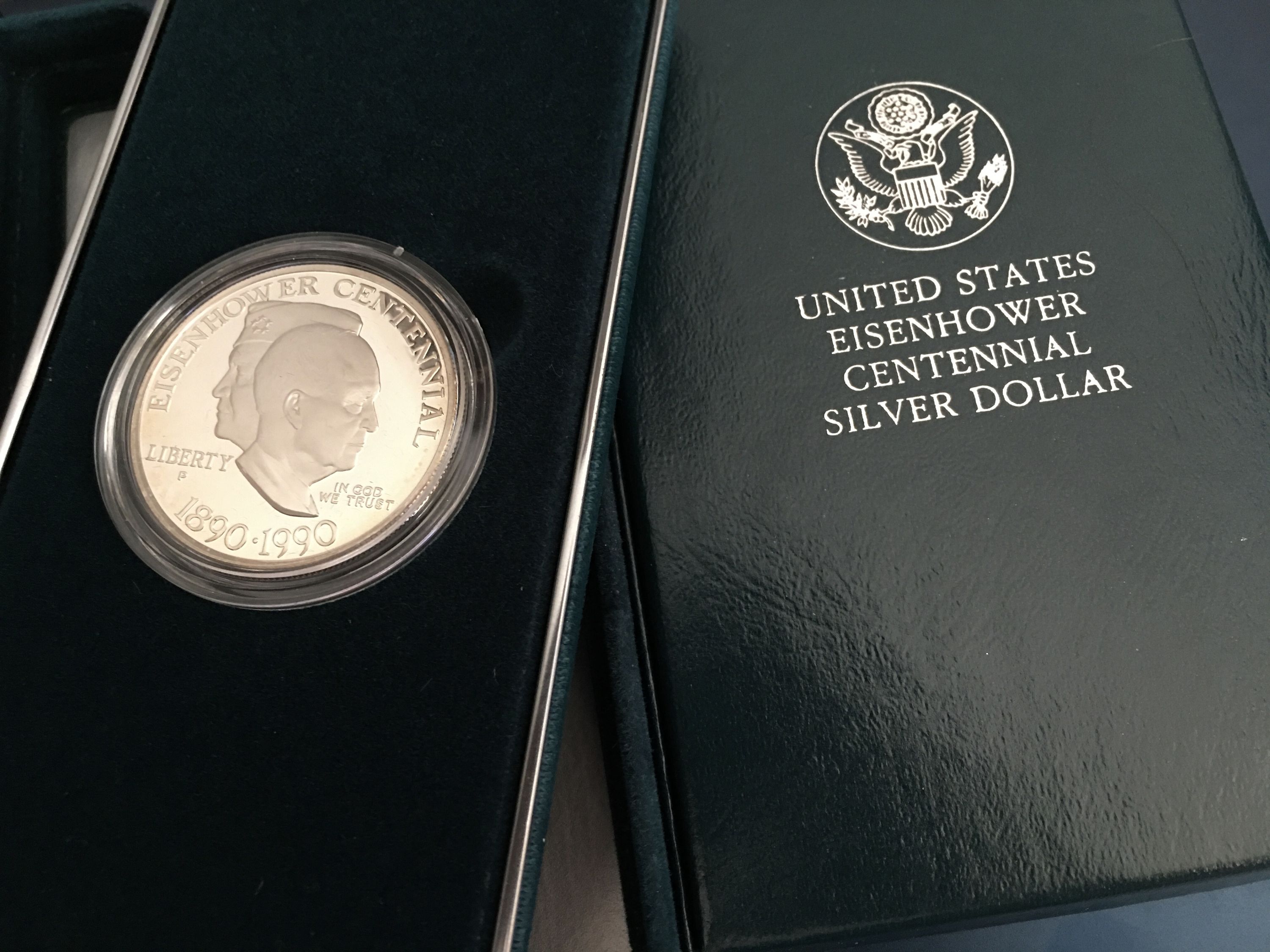 1990 United States Eisenhower Centennial Silver Dollar Proof - For