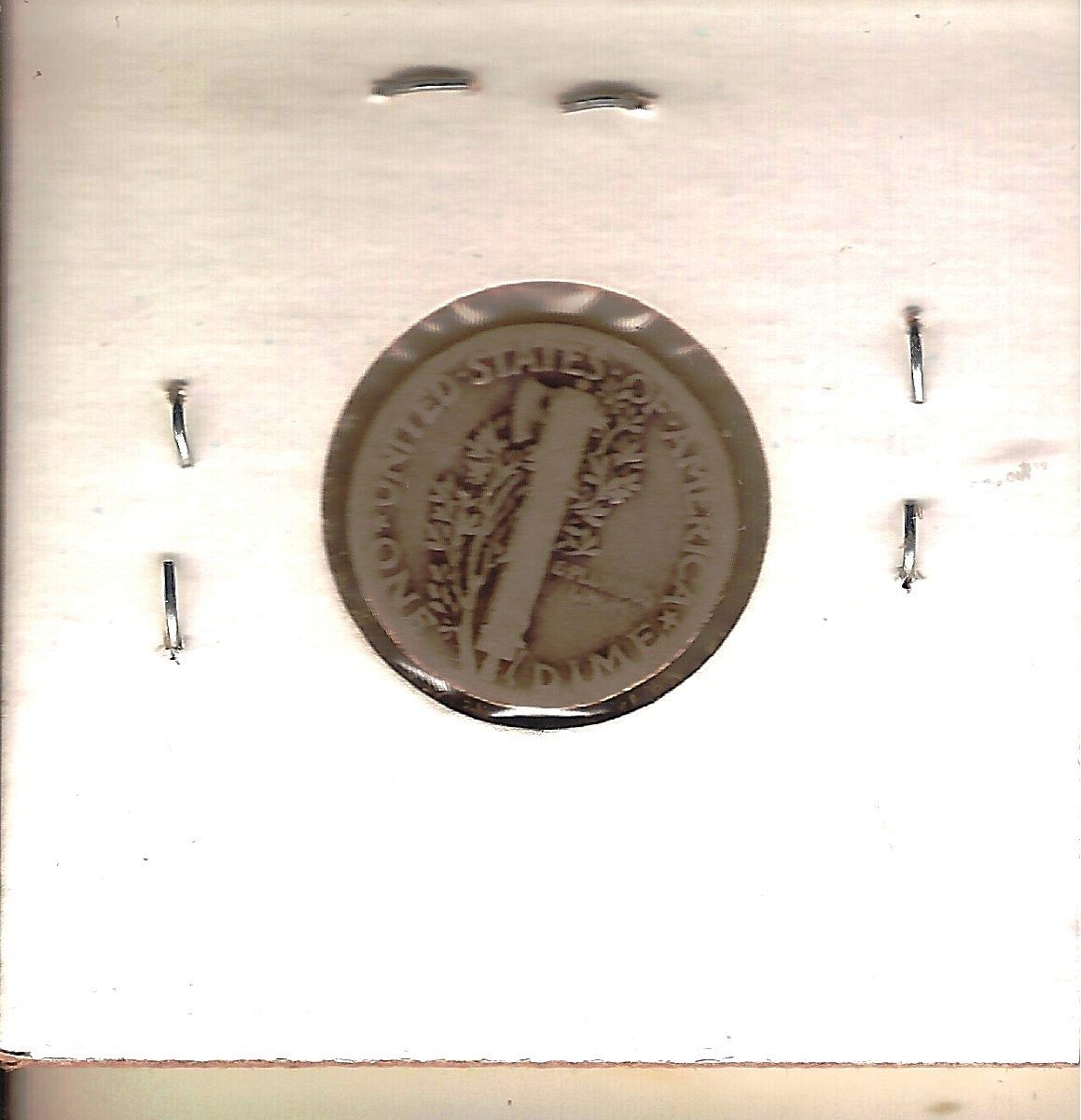 1927 Winged Liberty Dime MD168 - 4:00 rim ding - For Sale, Buy Now