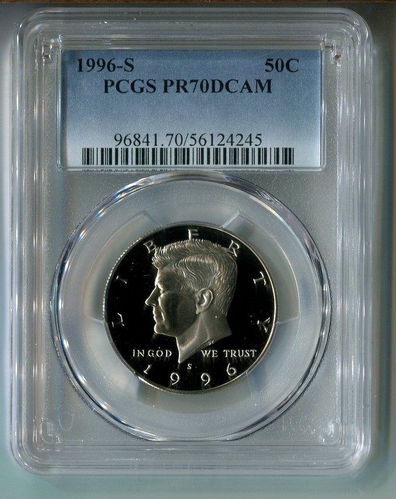 1996 - S KENNEDY HALF DOLLAR - PCGS - PR 70 DCAM - For Sale, Buy