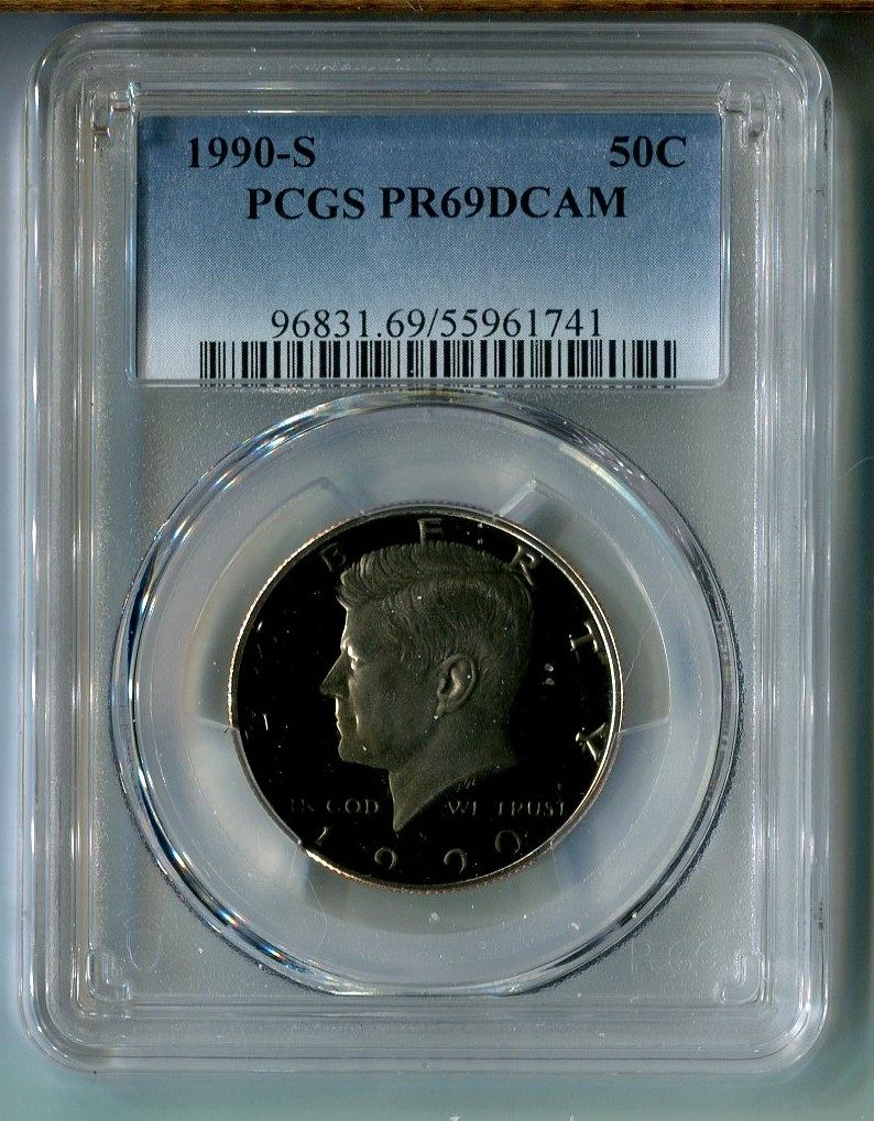 1990 - S Kennedy Half Dollar -- PCGS -- PR 69 DCAM - For Sale, Buy