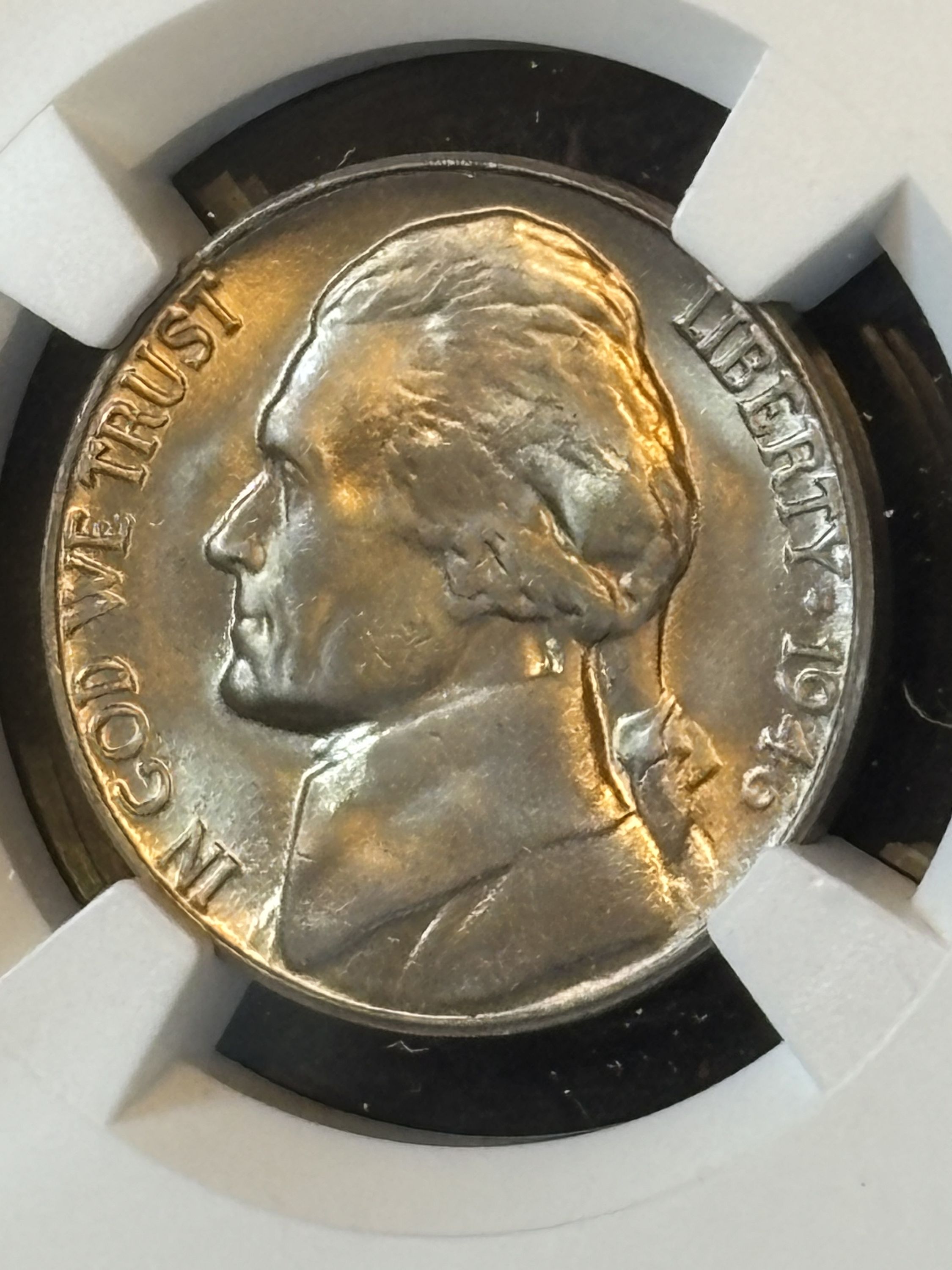 1946 DENVER JEFFERSON NICKEL GEM BU MINT STATE --- NGC MS 66 – For