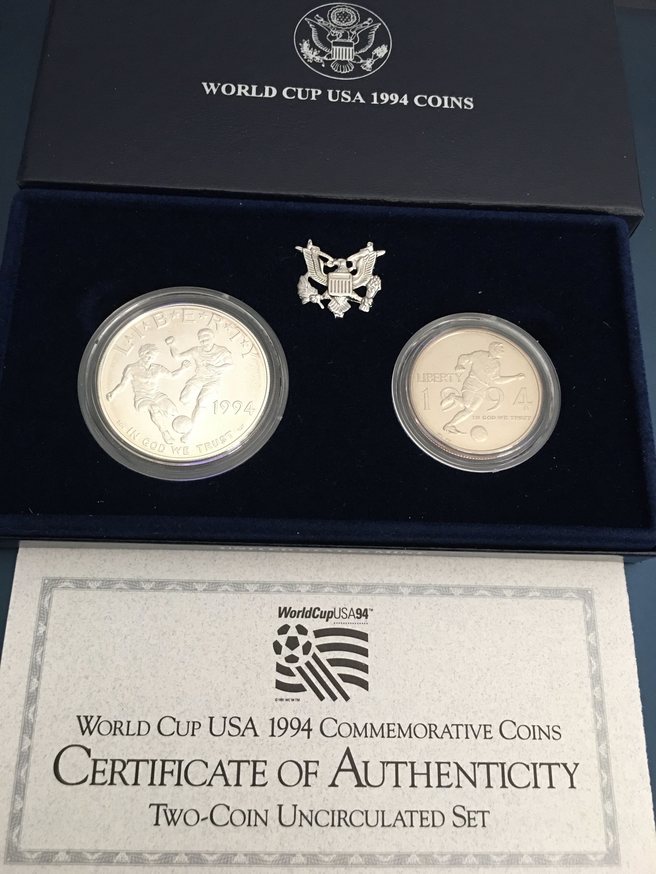 1994 USA World Cup 2-Coin Uncirculated Set - For Sale, Buy Now