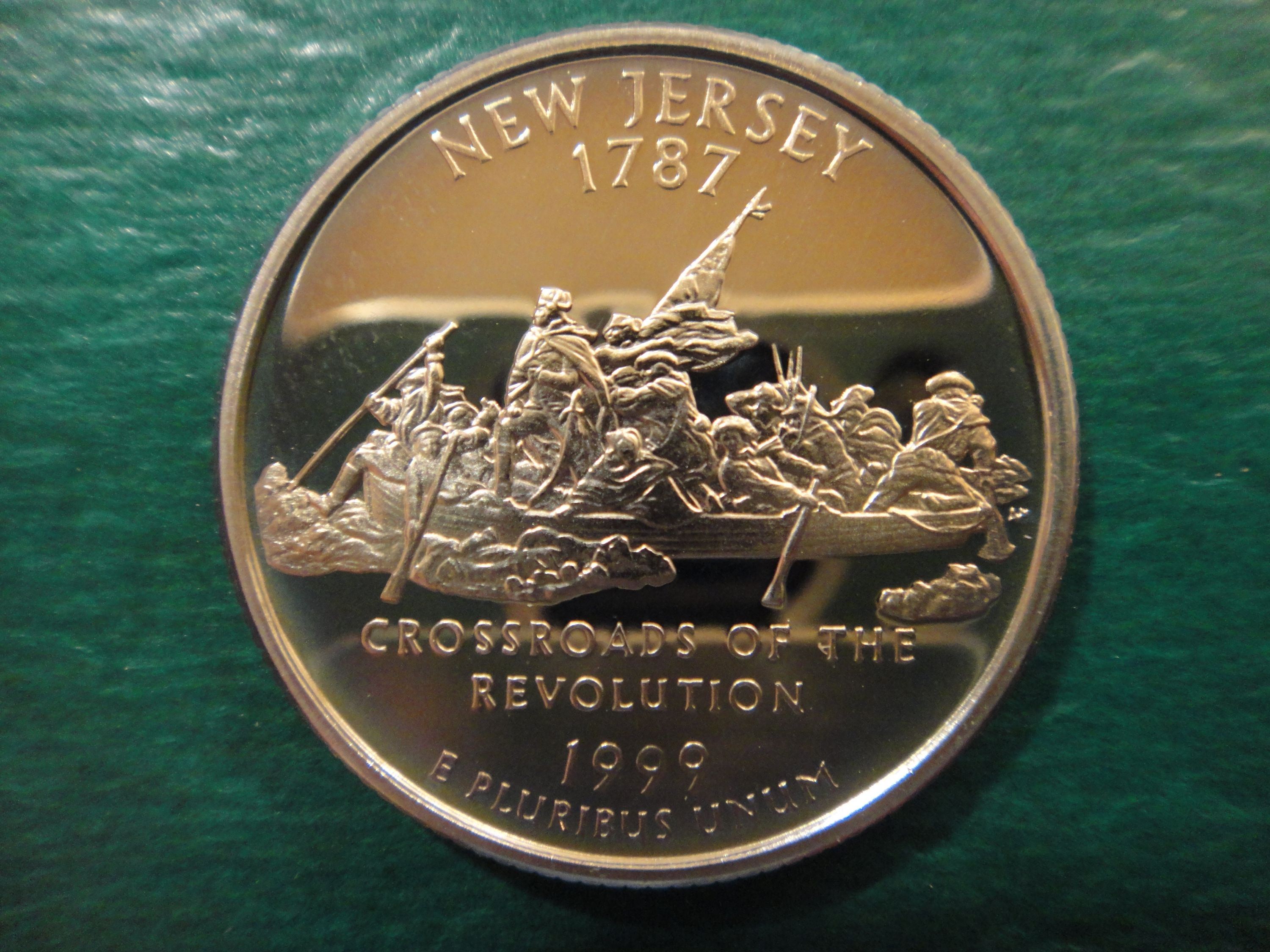 1999-S New Jersey State Quarter Clad Gem Proof Deep Cameo