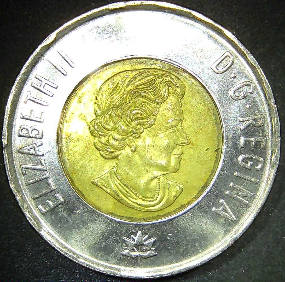 2017 Canada 2 Dollars Toonie Dance Of Spirits Glow In Dark Error