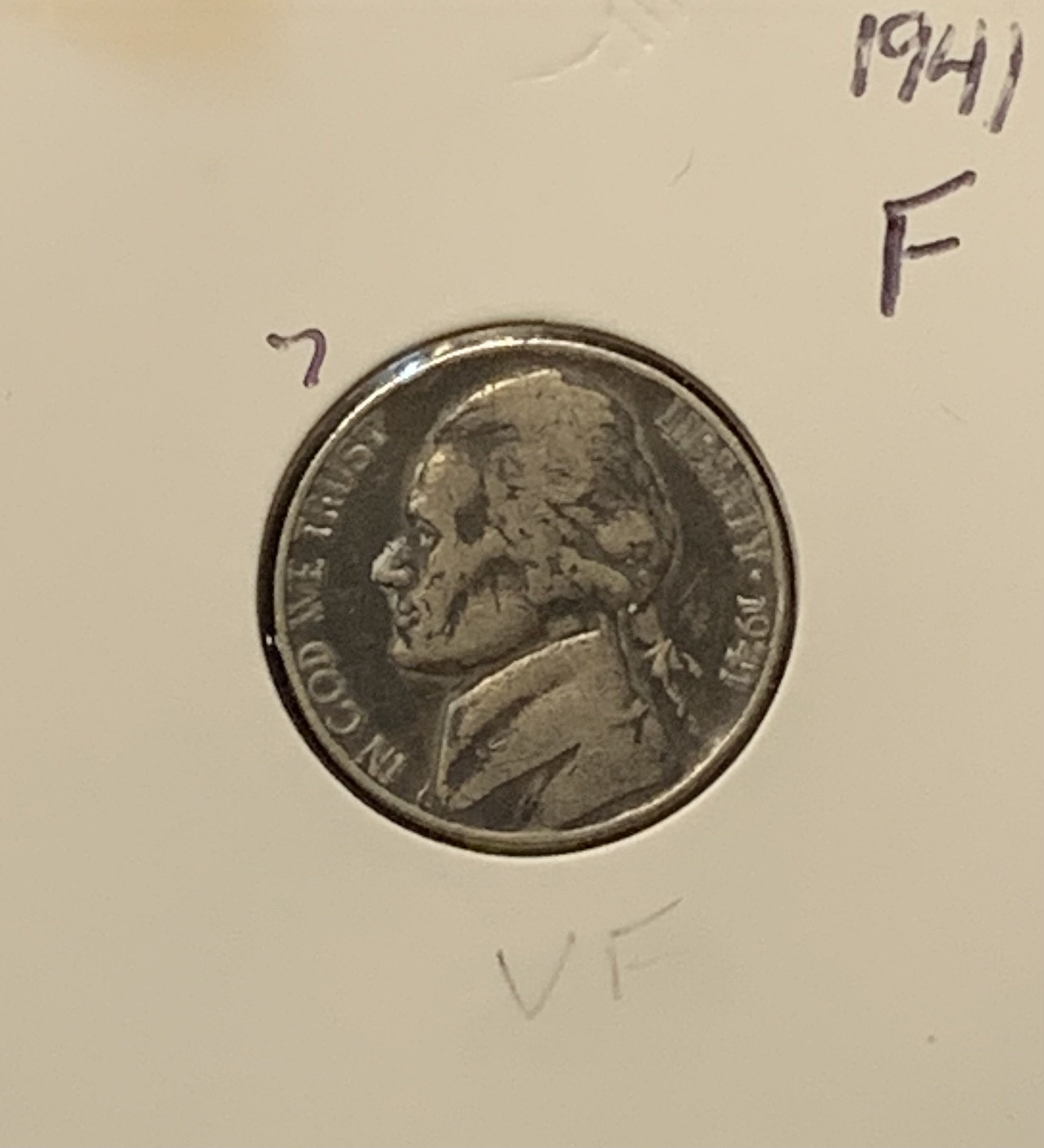1941 JEFFERSON NICKEL F COND BIN .20 - For Sale, Buy Now Online 1941 JEFFERSON NICKEL F COND BIN .20 - For Sale, Buy Now Online