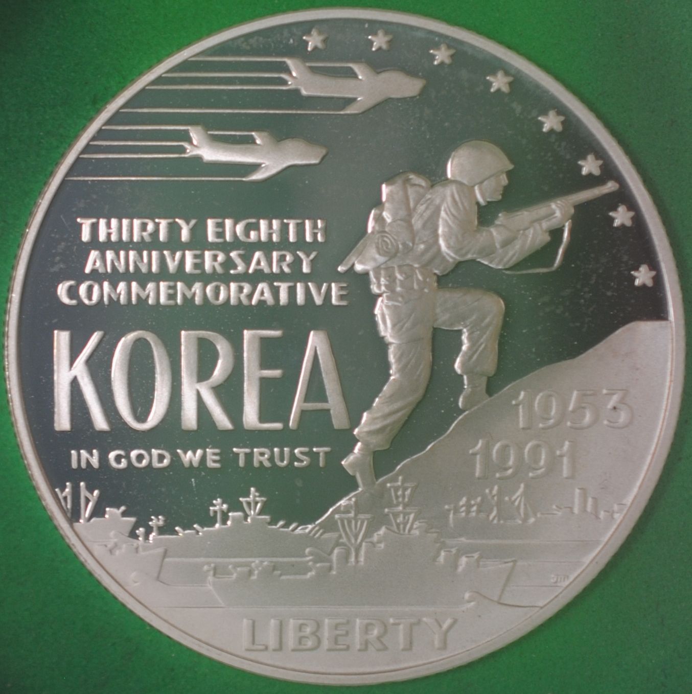 1991 Korean War Commemorative Silver Dollar Proof - For Sale, Buy Now ...