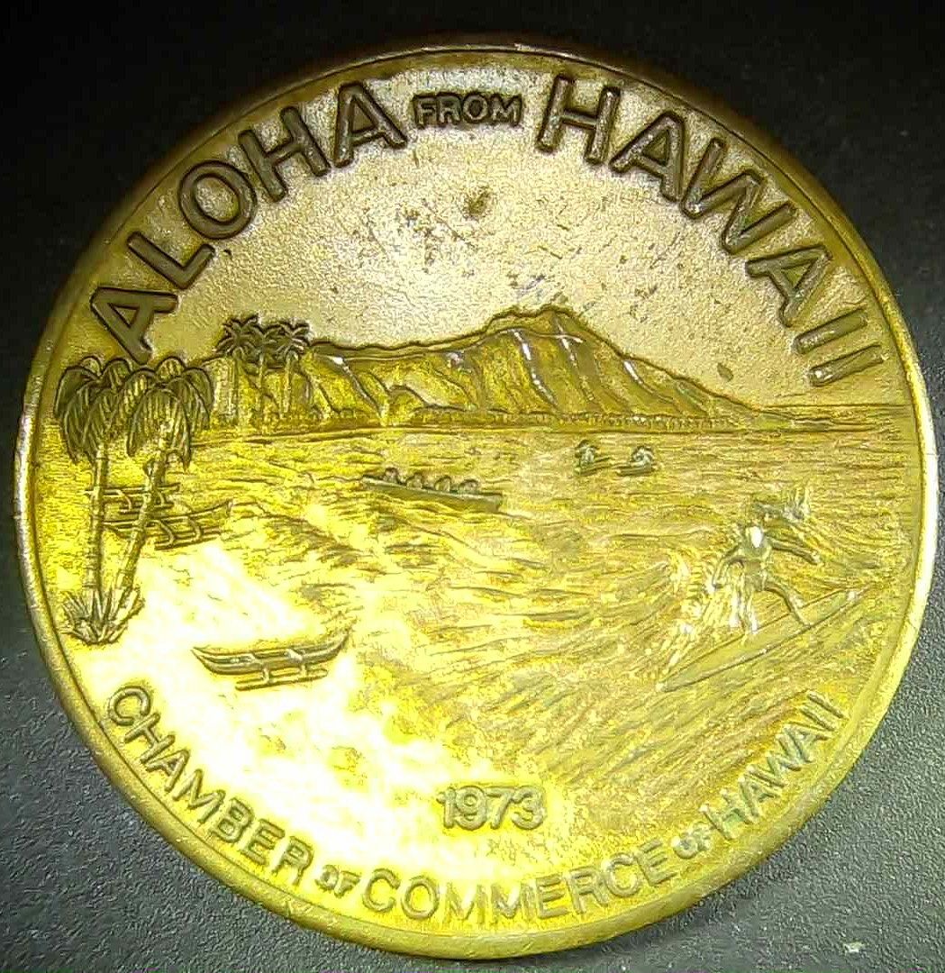 1973 Honolulu, Hawaii Souvenir Trade Dollar 38mm - For Sale, Buy