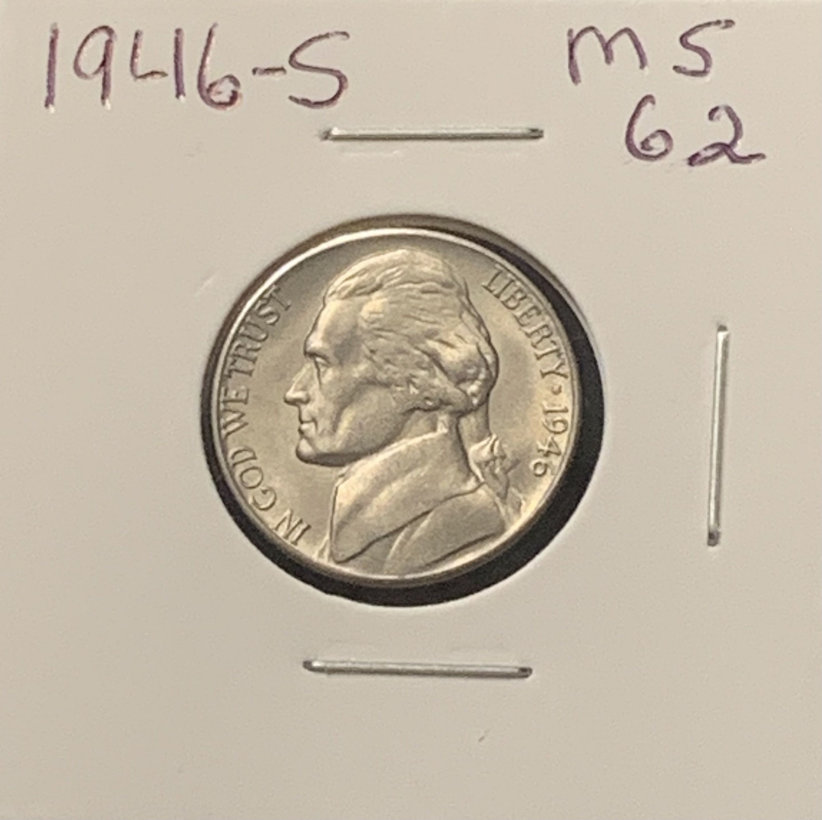 1946-S JEFFERSON NICKEL MS62 COND BIN 2.50 - For Sale, Buy Now