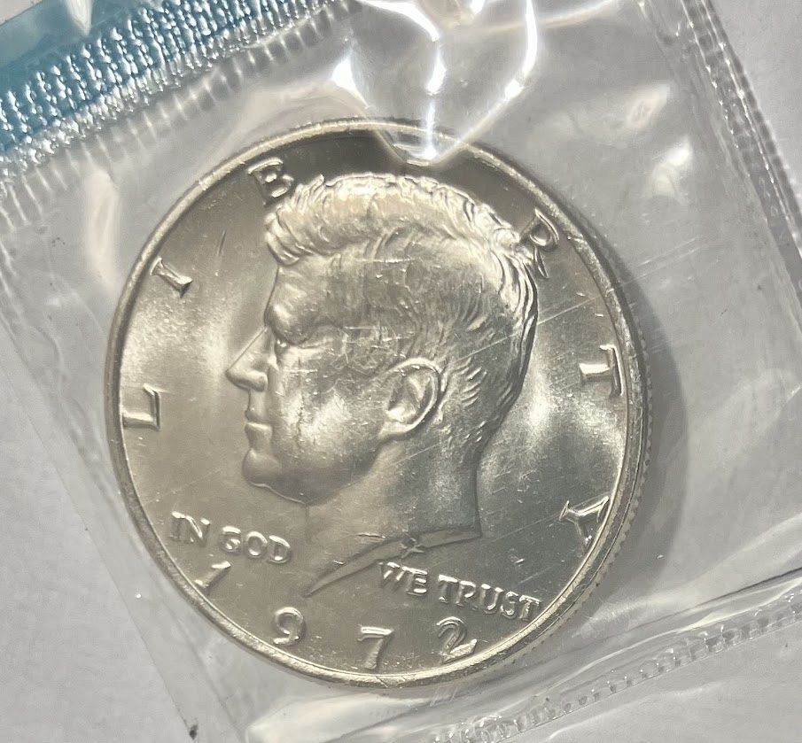 1972 P Kennedy half dollar in orig US Mint cello - For Sale, Buy