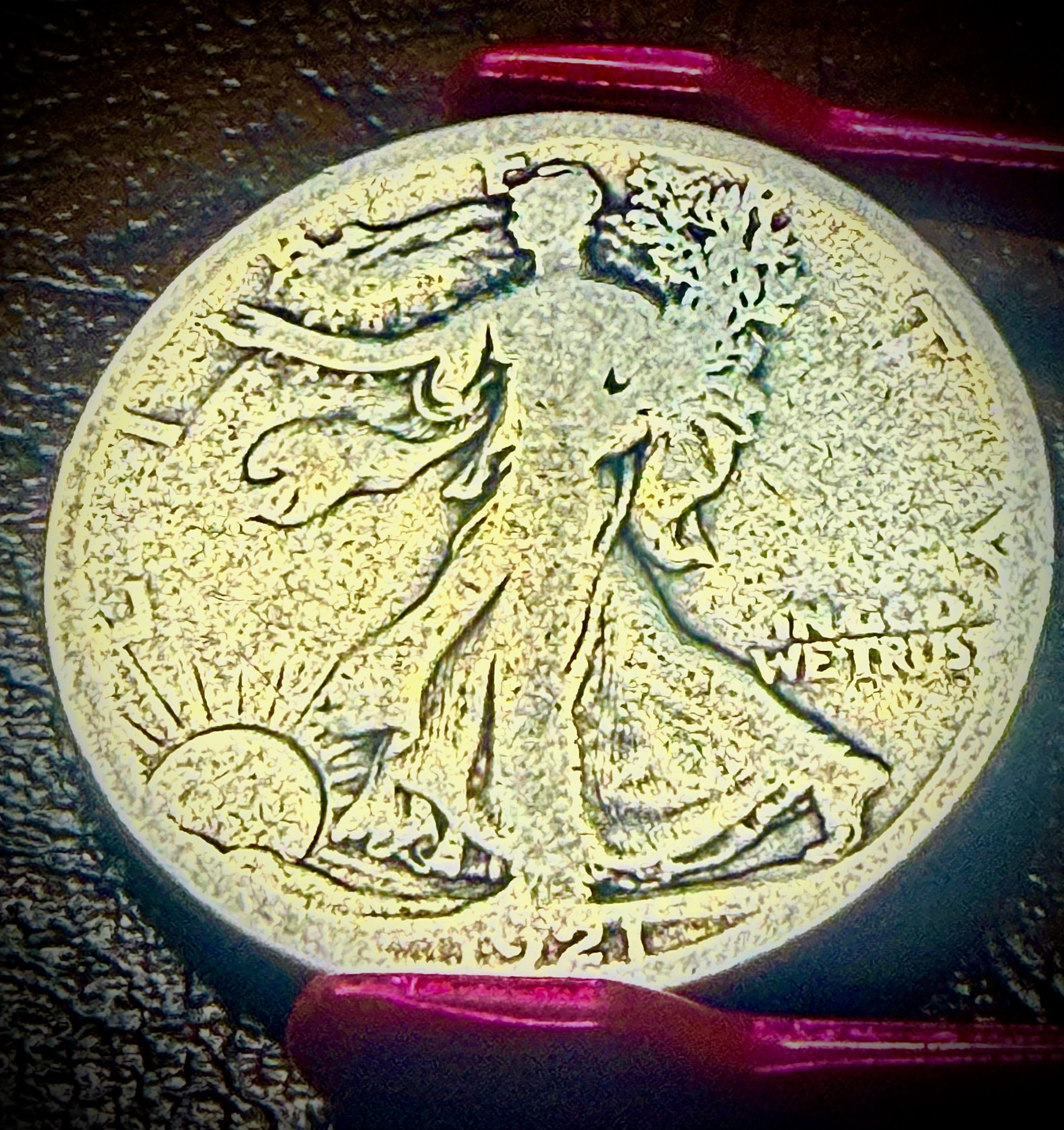 1921-S Walking Liberty Half Dollar – Key Date – Full Date Visible