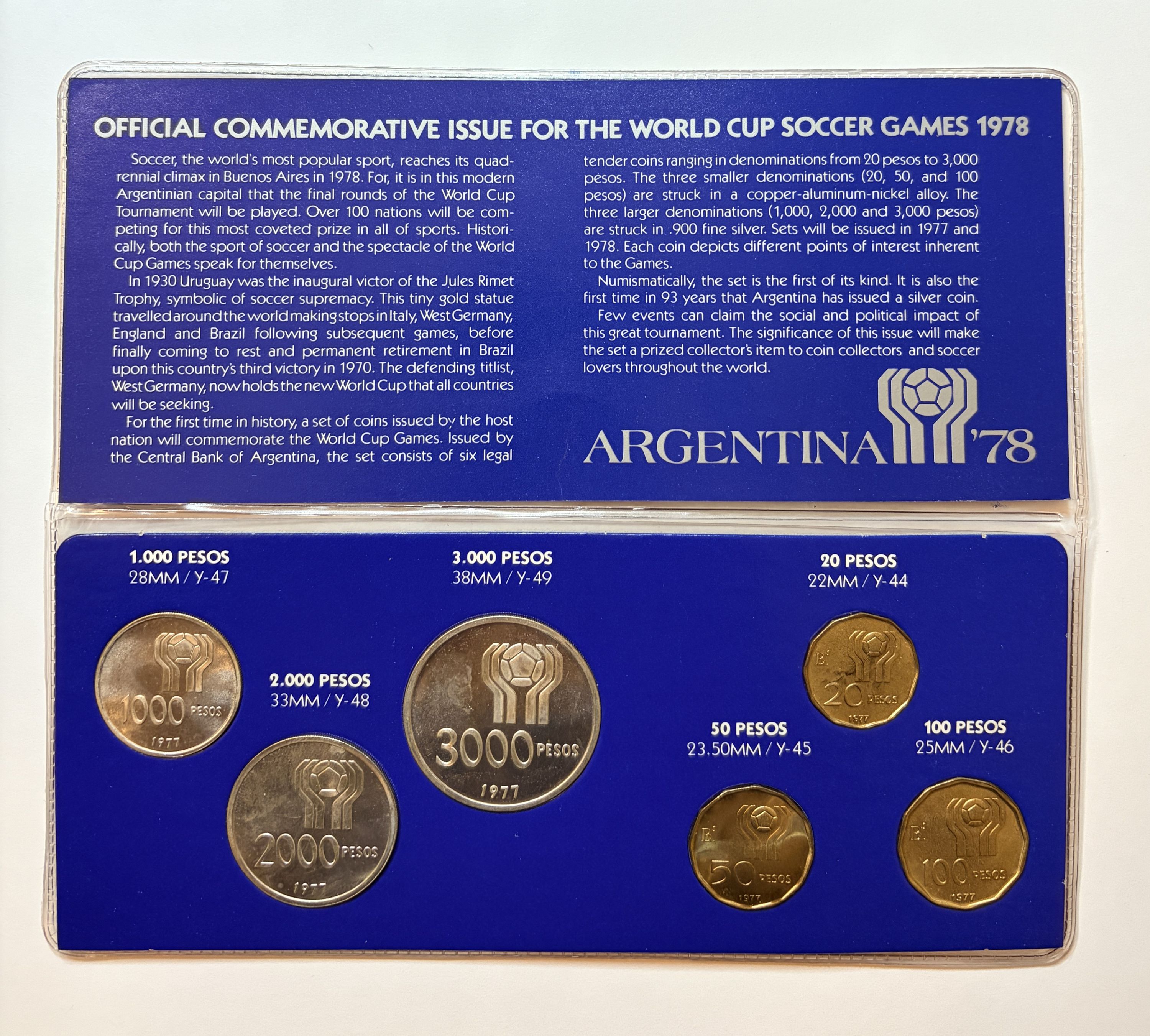 1978 Argentina FIFA World Cup Silver Coin Set - For Sale, Buy Now