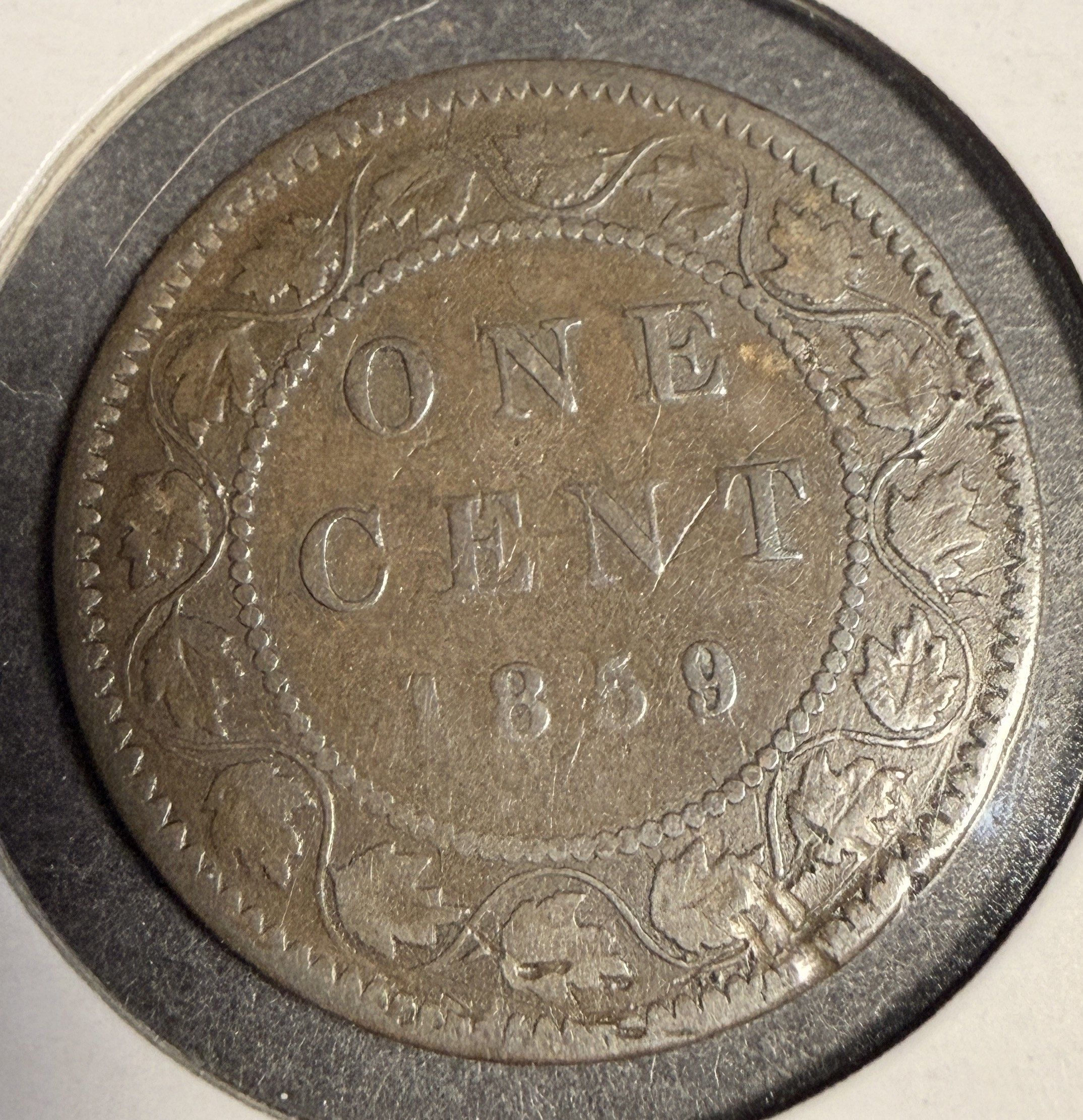 1859/8 DP N9#1 Canadian Large Cent, Nicely Circulated. (20508