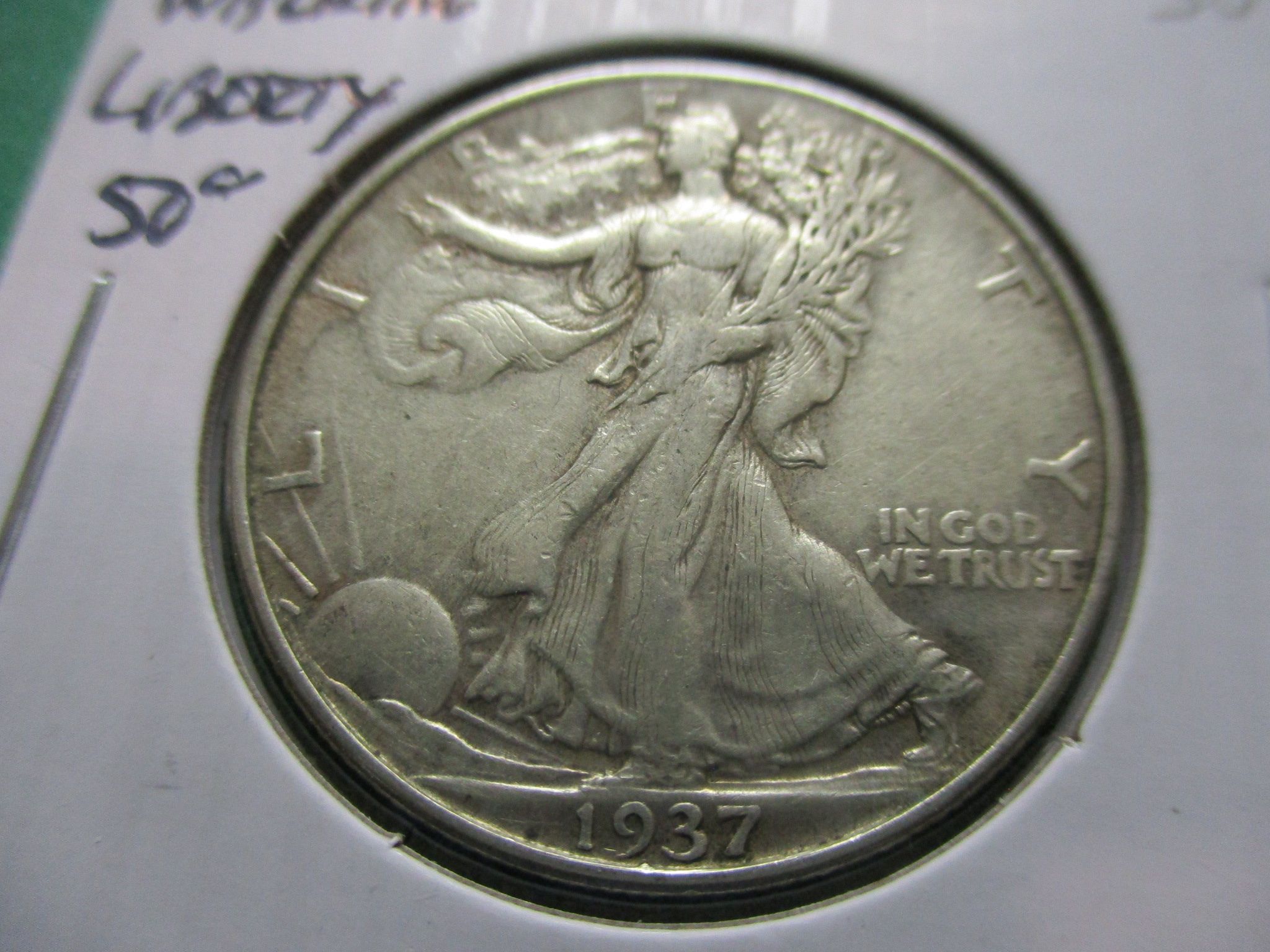 1937 VF25 Walking Liberty Half Dollar. Item: 50 W37-34. – For Sale