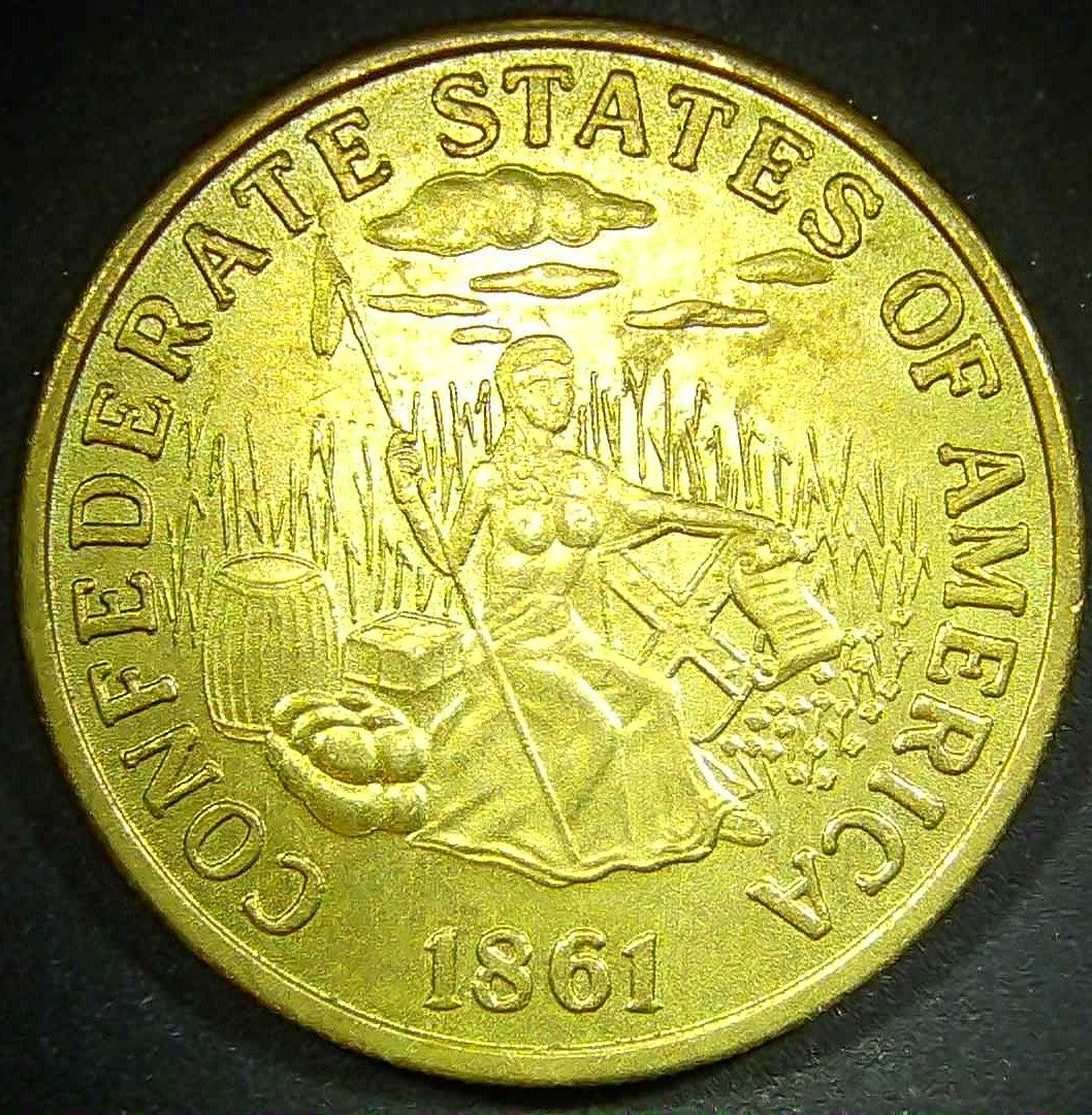 1861 Copy Confederate States of America $20 Gold Coin 32mm - For