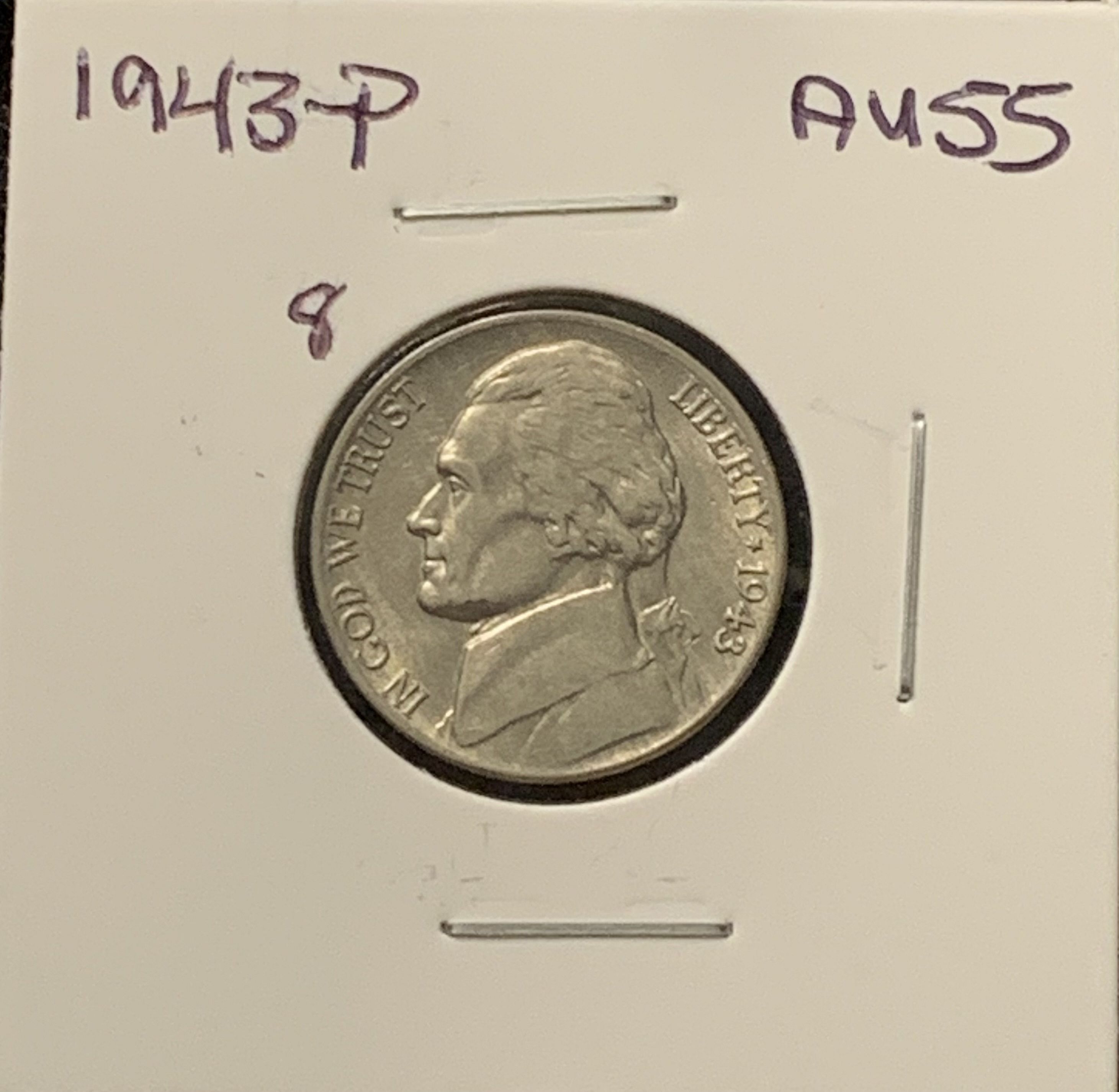 1943-P JEFFERSON NICKEL AU55 BIN 9.25 - For Sale, Buy Now Online