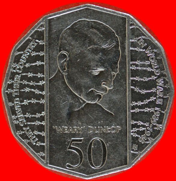 Ⰺ VICTORY 1945: AUSTRALIA ☆ 50 CENTS 1995! DUNLOP! - For Sale