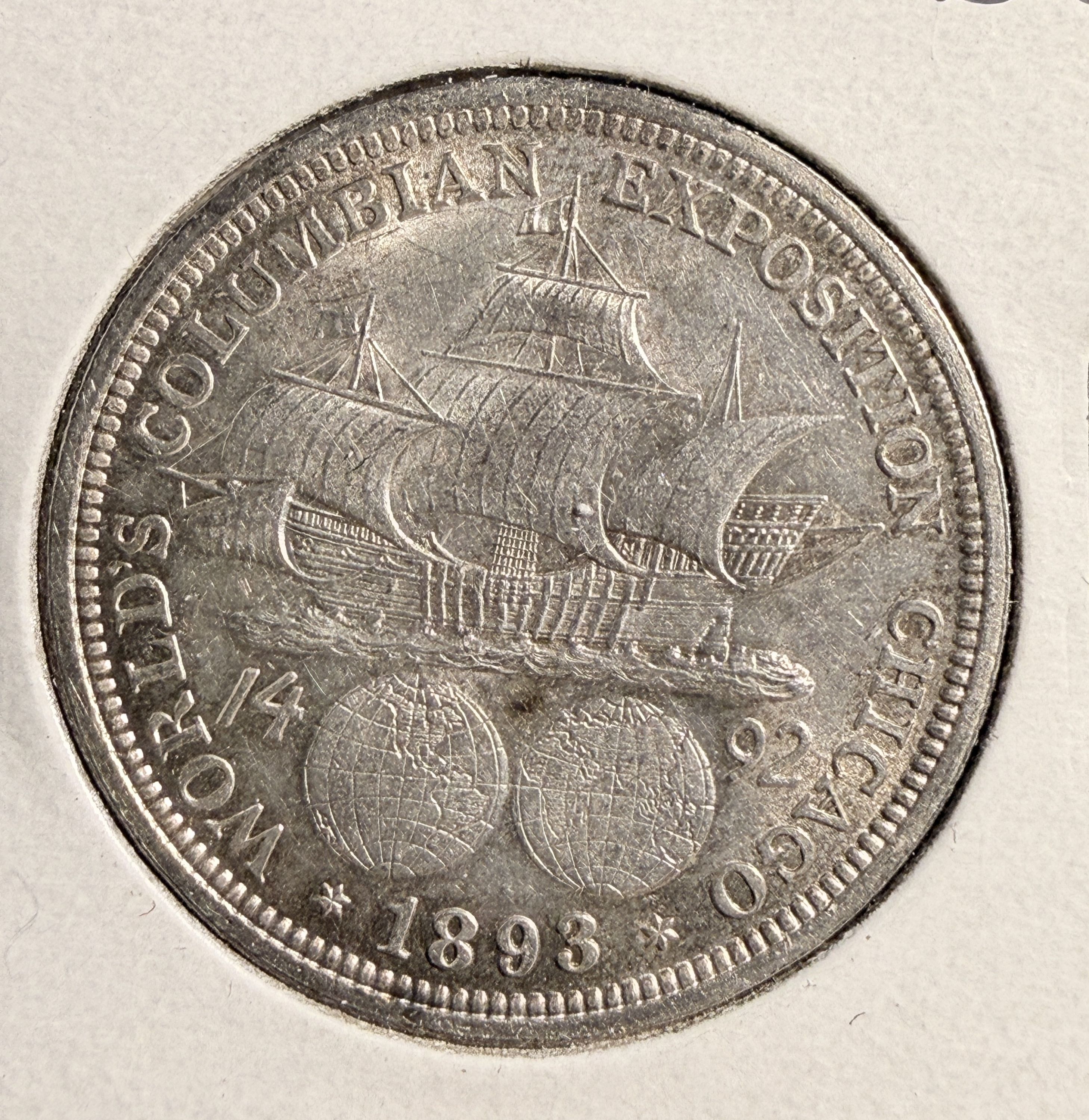 1893 Columbian Expo Half Dollar, Choice Uncirculated. (19756