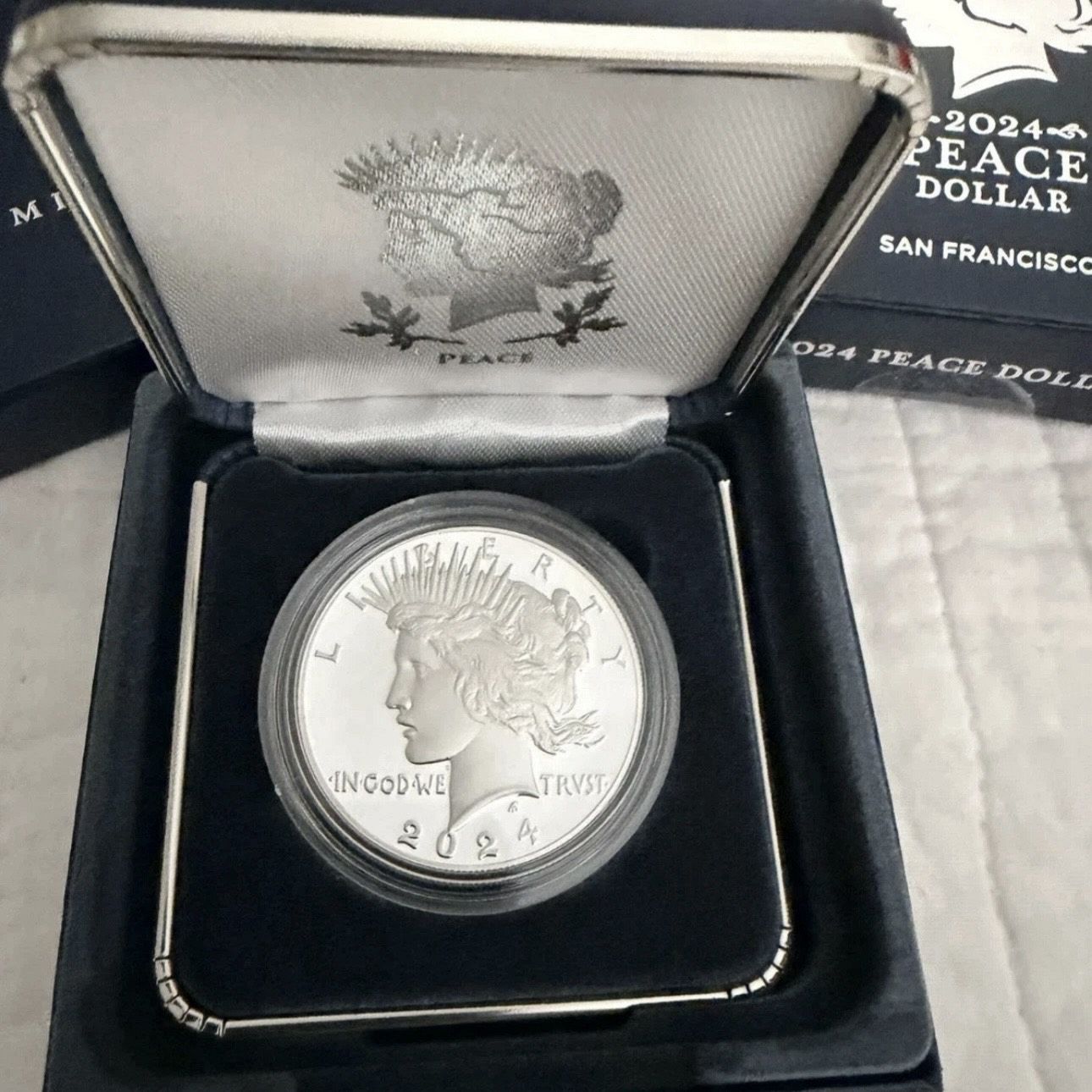 2024-S Proof Peace Silver Dollar Gem Uncirculated OGP COA 24XL