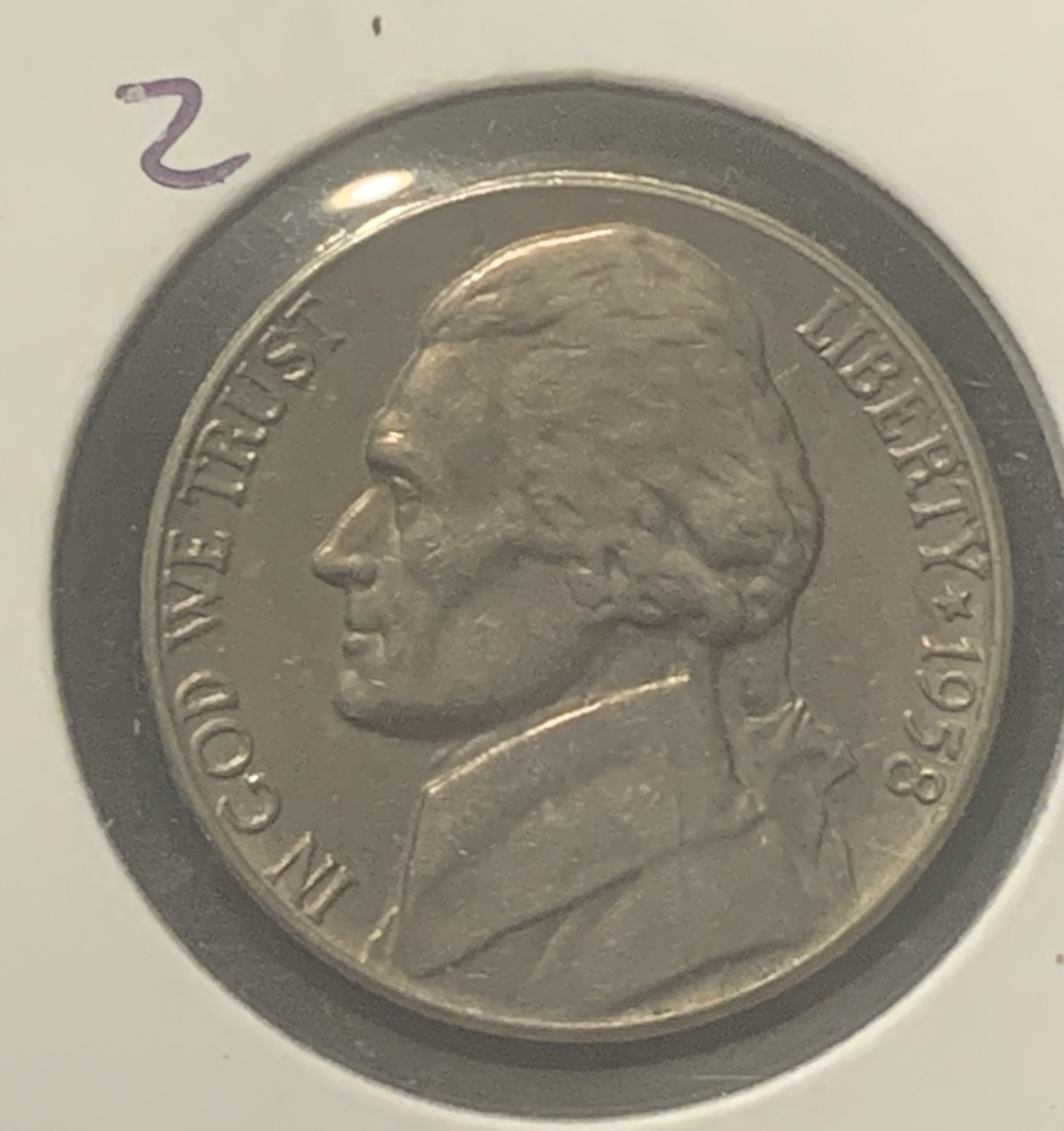 50's U.S.A セラミックベース ミッドセンチュリー 1958年 オブジェ 1958 JEFFERSON NICKEL XF COND BIN .40 - For Sale, Buy Now Online
