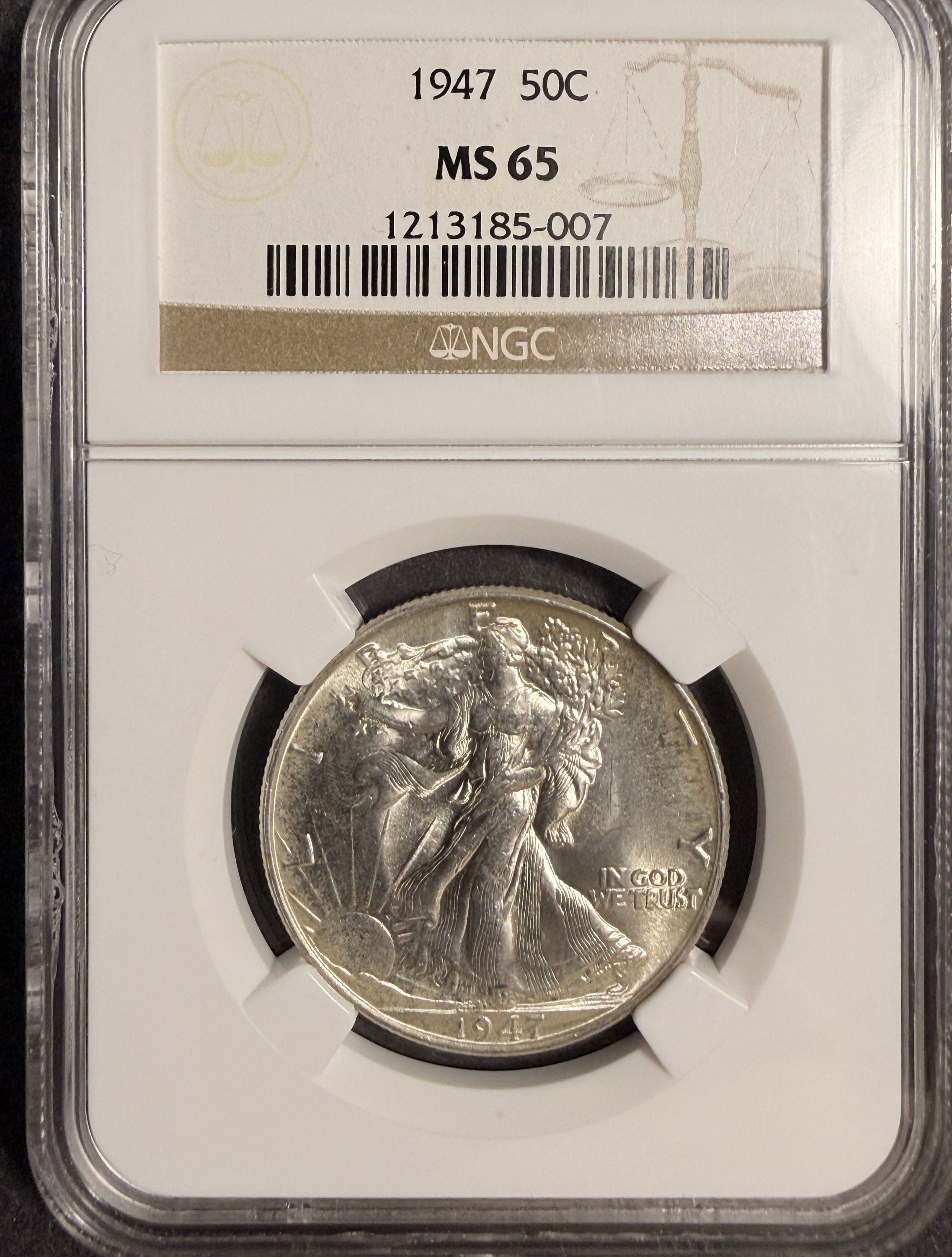 洋楽 Mutilation/ST(JL America) 1947 Walking Liberty Half Dollar, MS65 NGC (19966) - For Sale, Buy