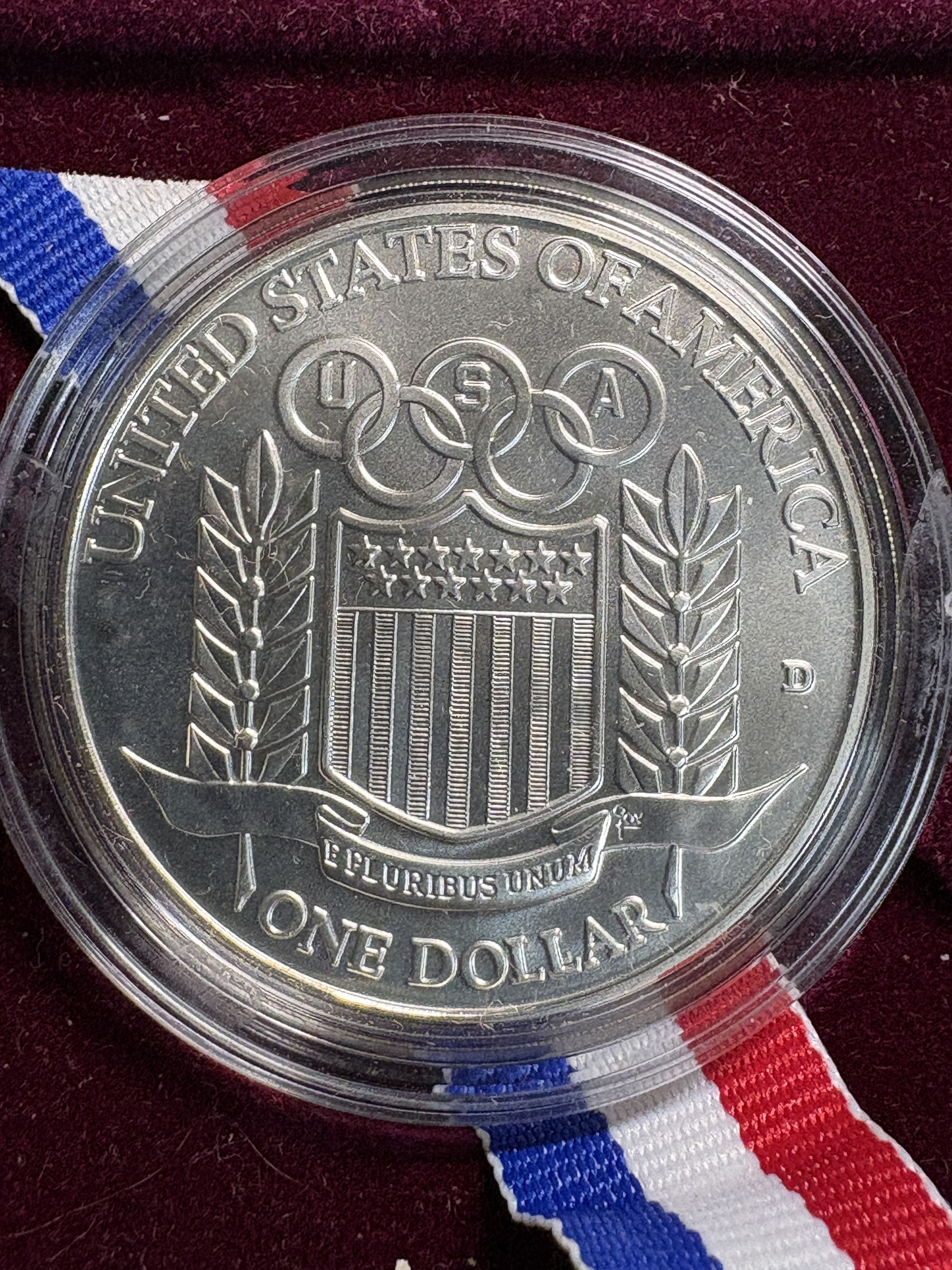 1992 Olympic Baseball Commemorative Silver Dollar Gem BU - For
