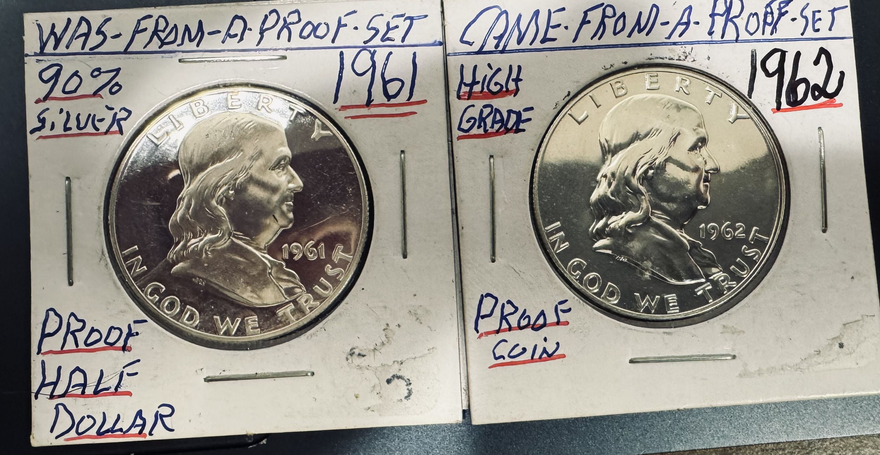 1961 and 1962 High Grade Franklin Proofs - For Sale, Buy Now