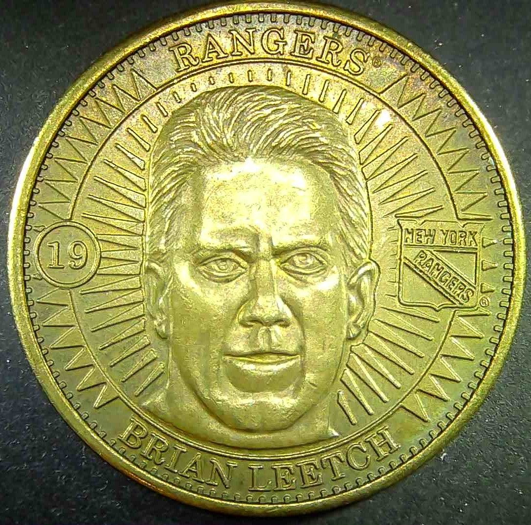 1997-98 Pinnacle Mint Hockey Coin Brian Leetch #19 New York