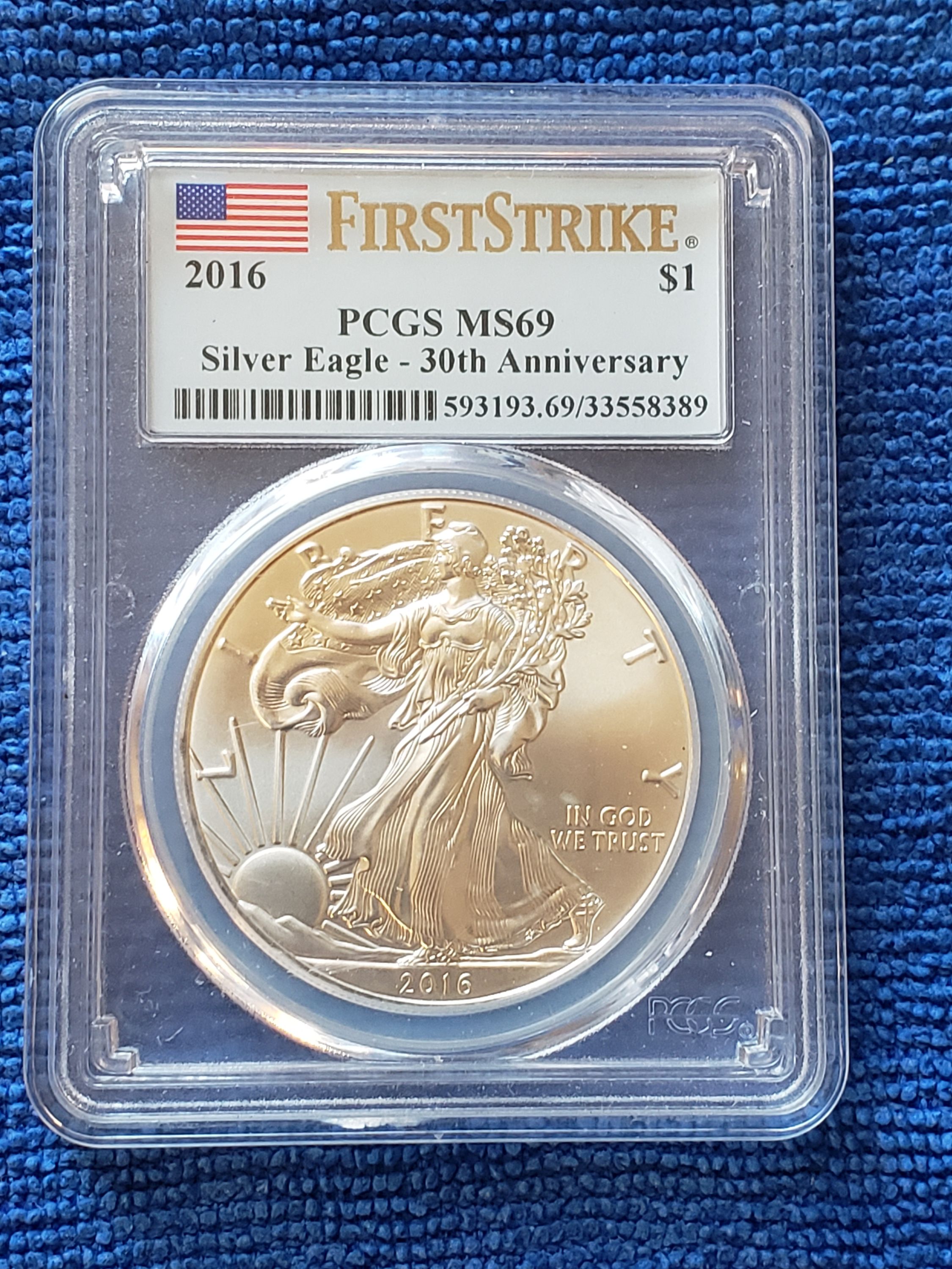 2016 P American Silver Eagle 30th Anniversary Coin PCGS MS69 – For