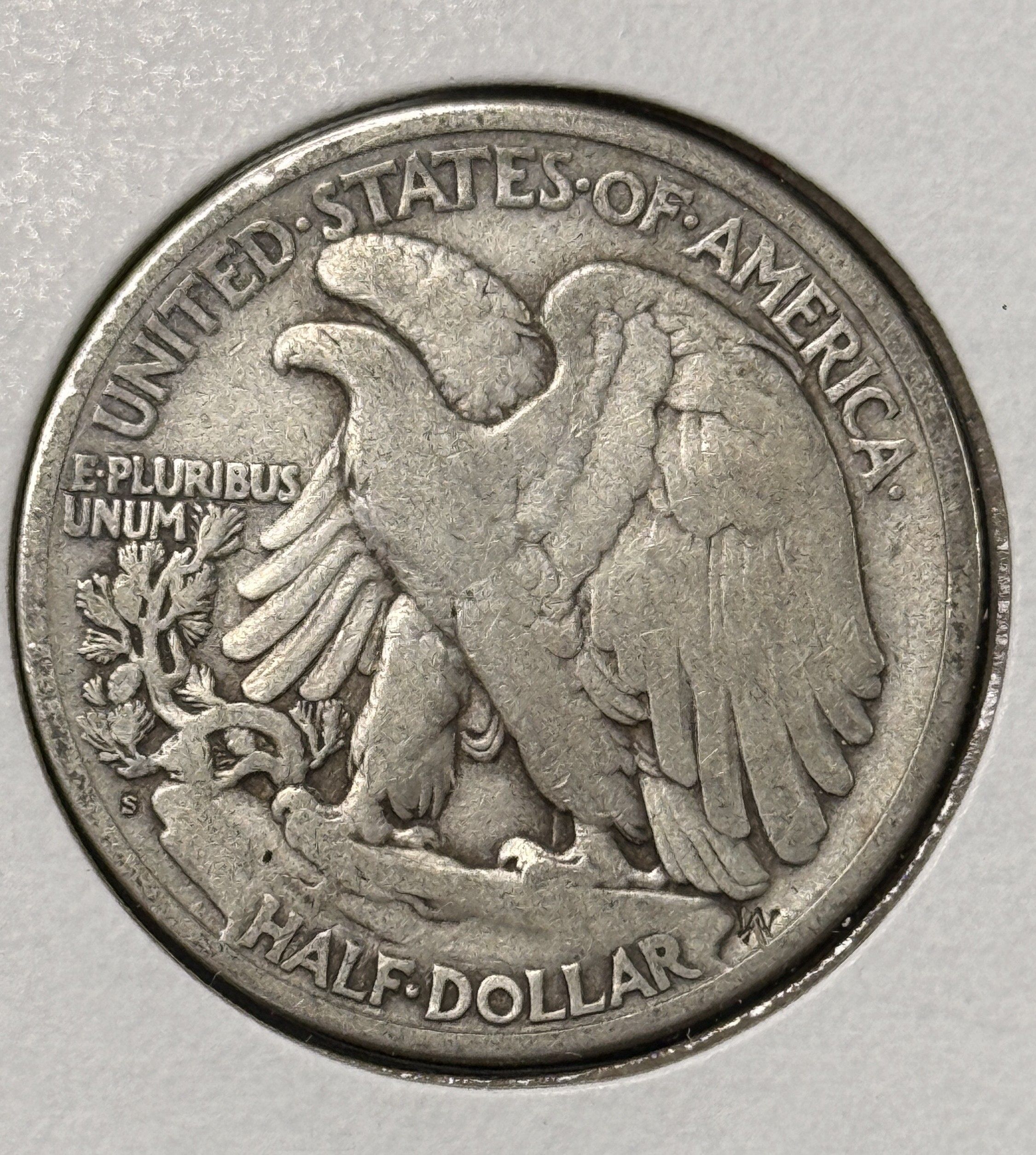 1921-S Walking Liberty Half Dollar, Key Date, Nice VG+. (25324