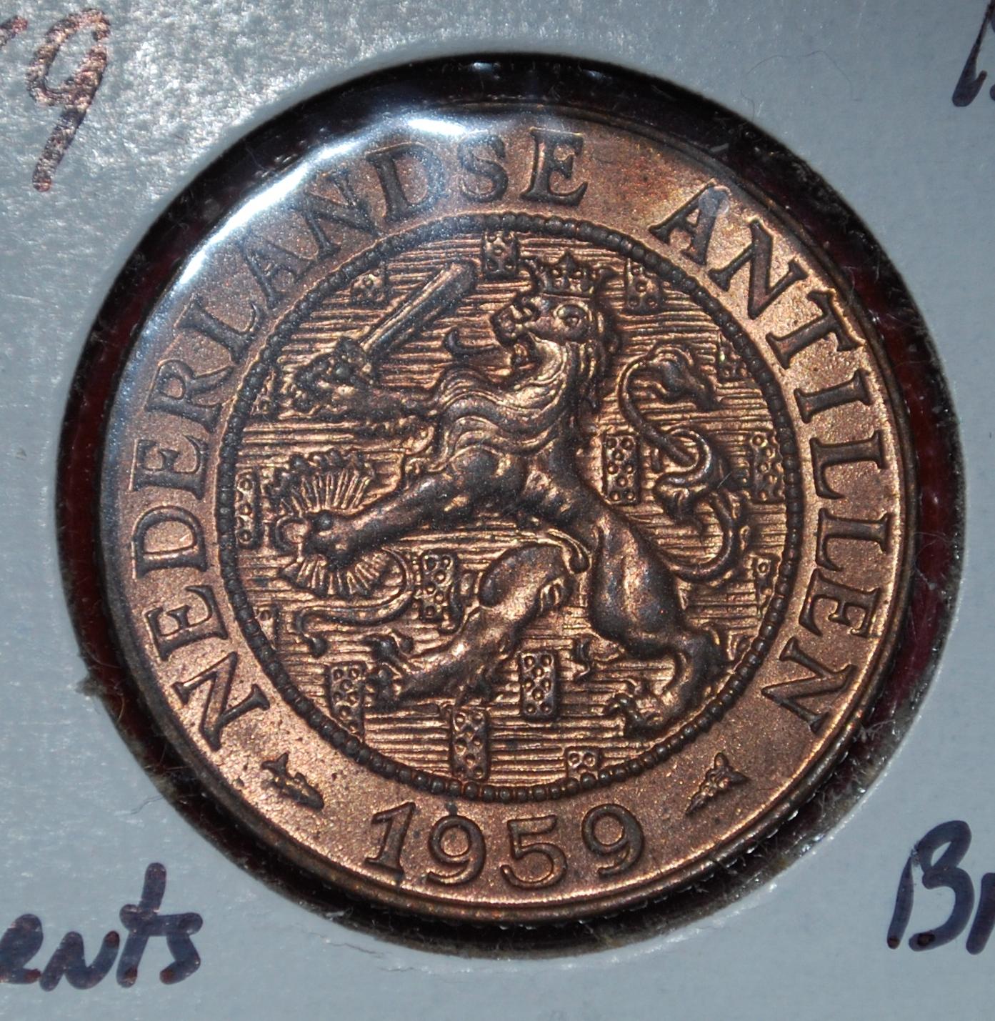 1959 Netherlands Antilles 2-1//2 Cents