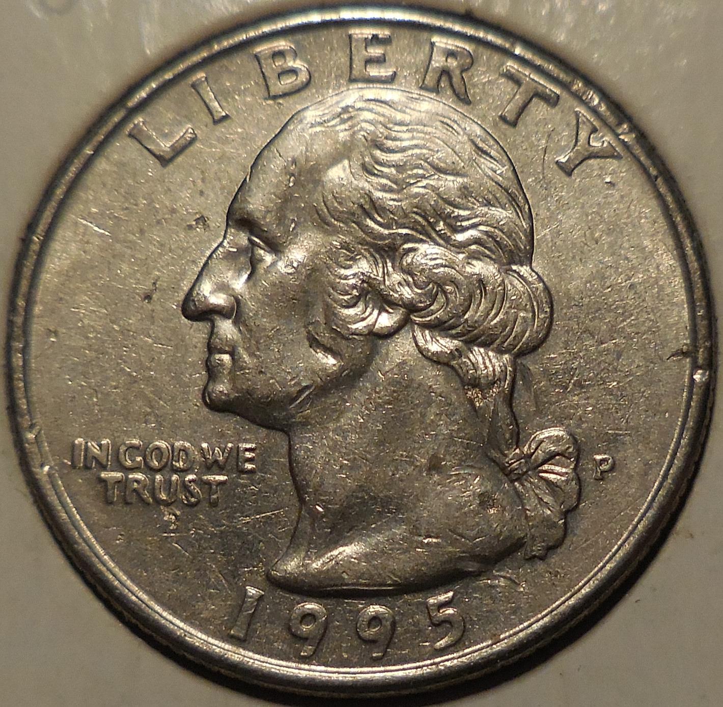1995 P Washington Quarter With Error For Now Online Item 252068 1995 P Washington Quarter With