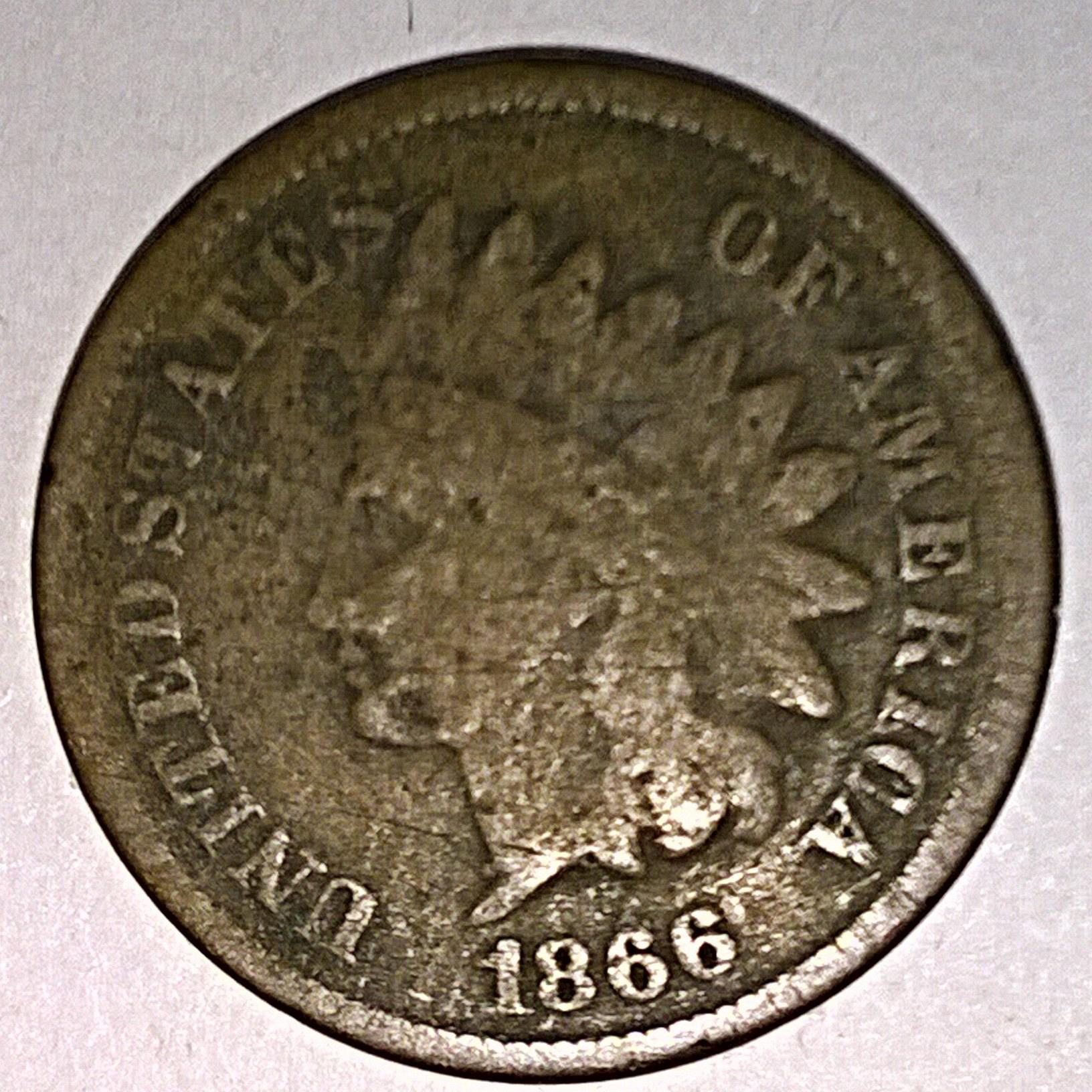 1866 P Indian Head Cent - Error Coin - Thin Planchet - 7 Photos! - For ...