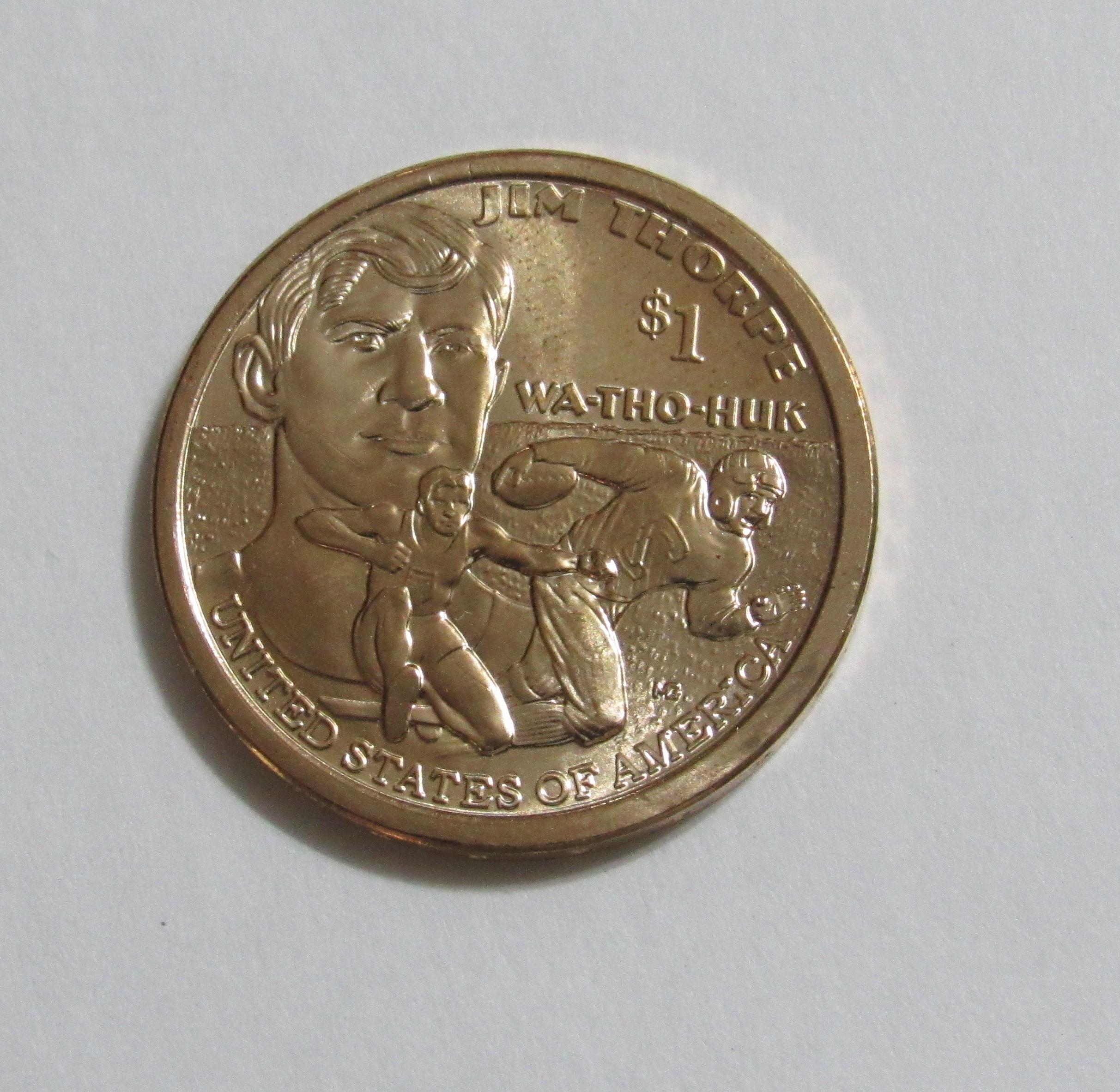 2018 D Sacagawea Dollar Roll Jim Thorpe Native American Mint Roll Uncirculated