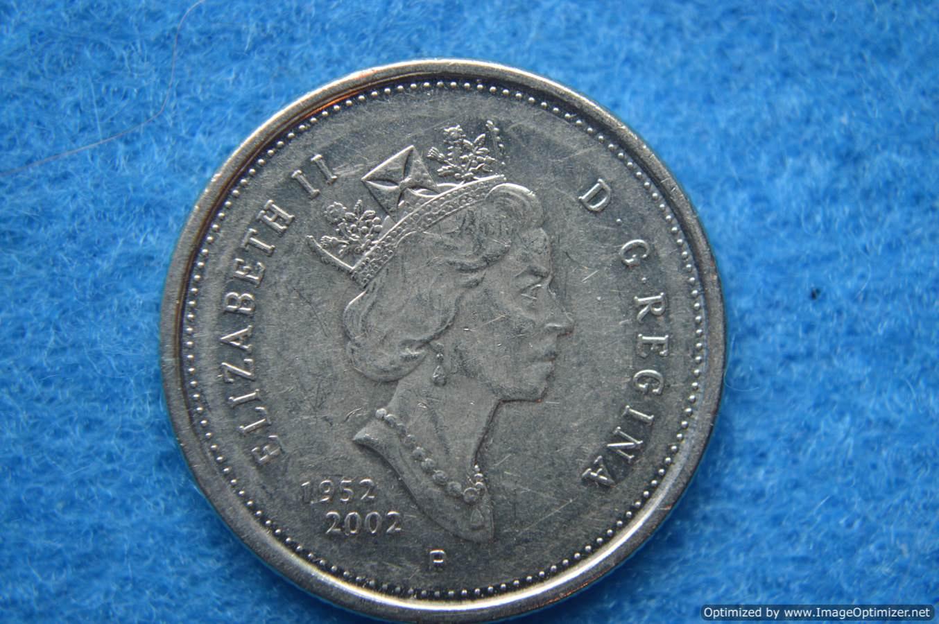 Canada Queen Elizabeth II quarter 50th Anniversary 19522002 P For