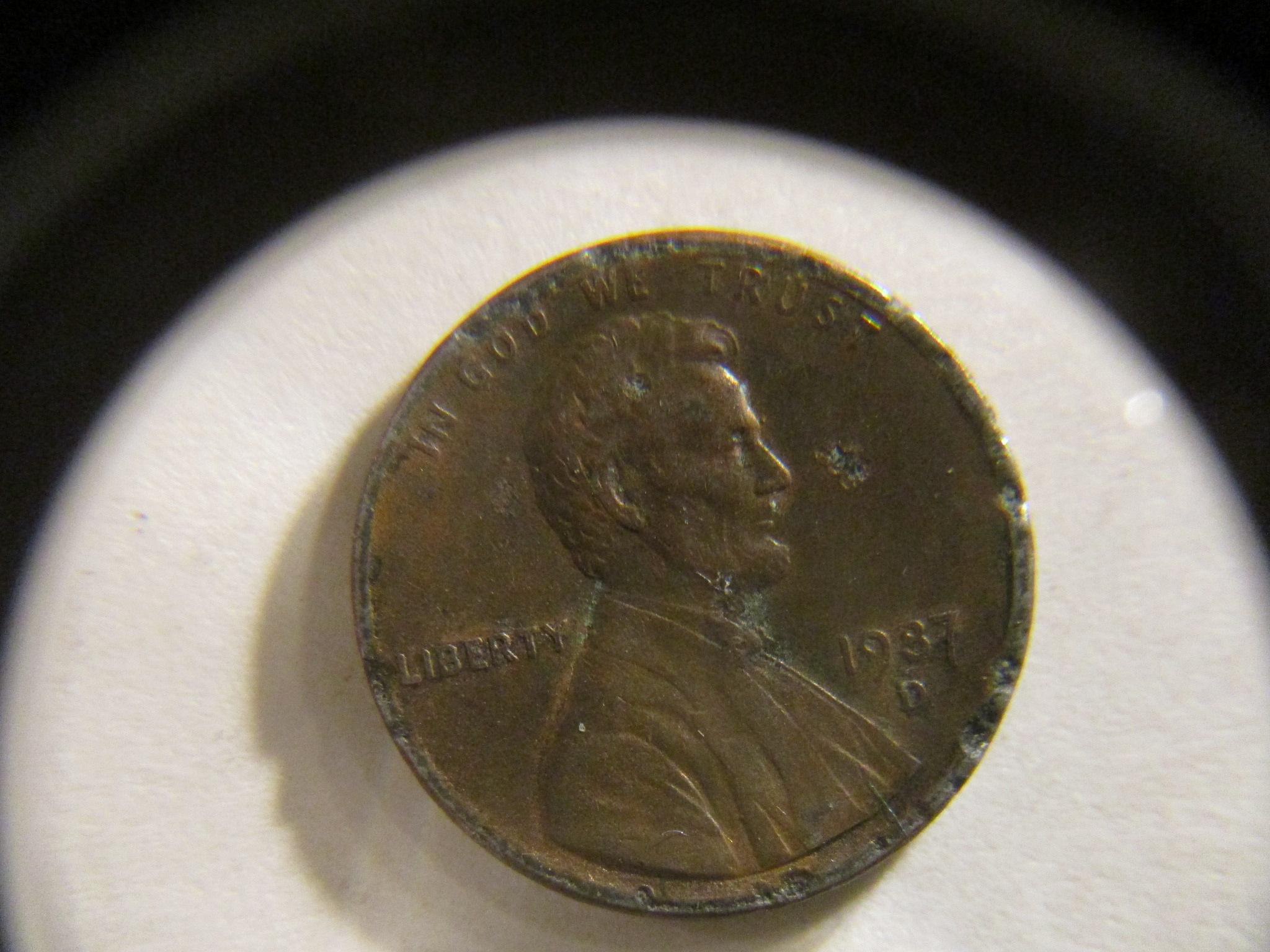 1987 D UNCIRCULATED USA Small Cent