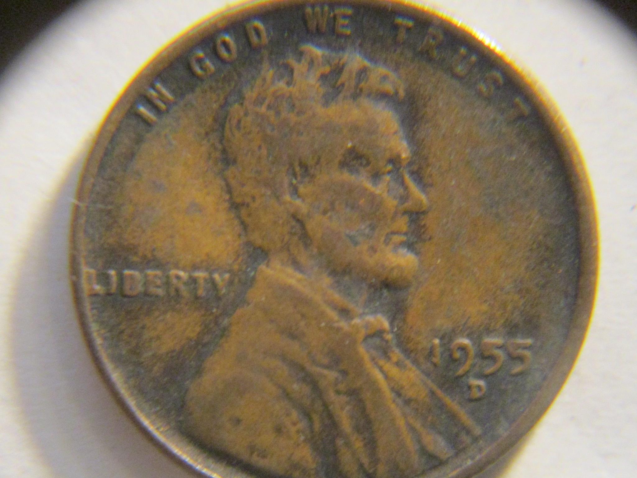 1955 D Lincoln Wheat Cent Small Cents - For Sale, Buy Now Online - Item ...