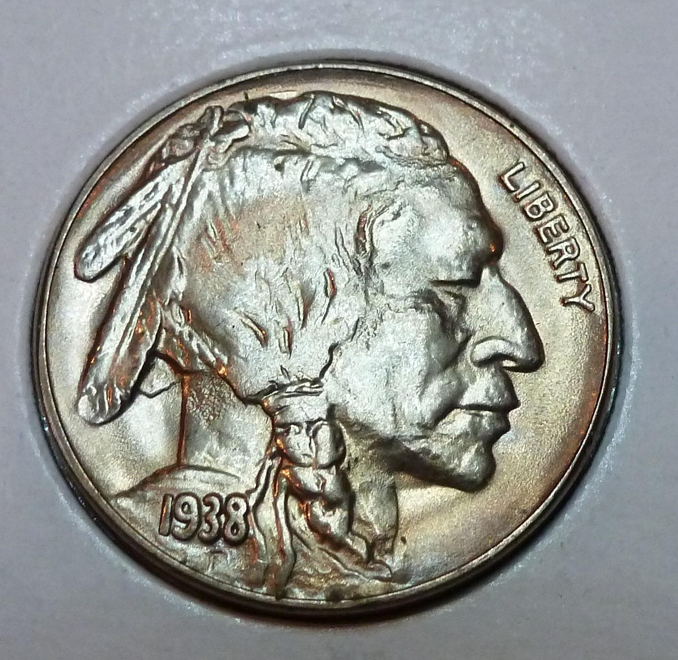 1938 nickel indian head 1938 nickel indian head