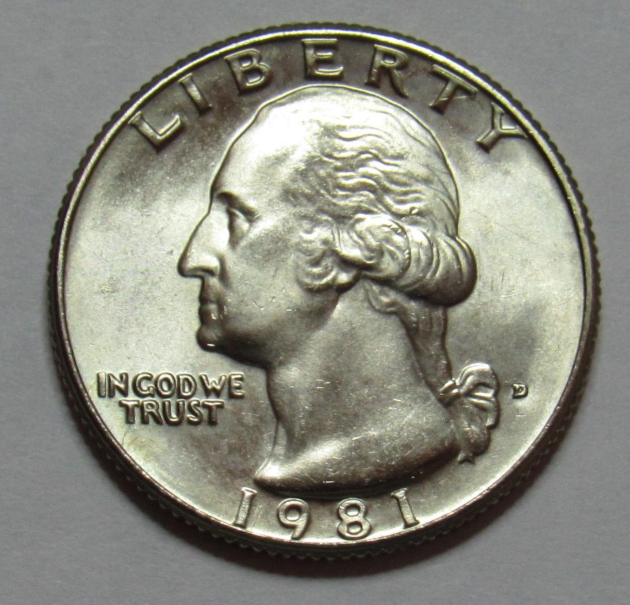 1981 D Washington Quarter in BU condition For Sale, Buy Now Online