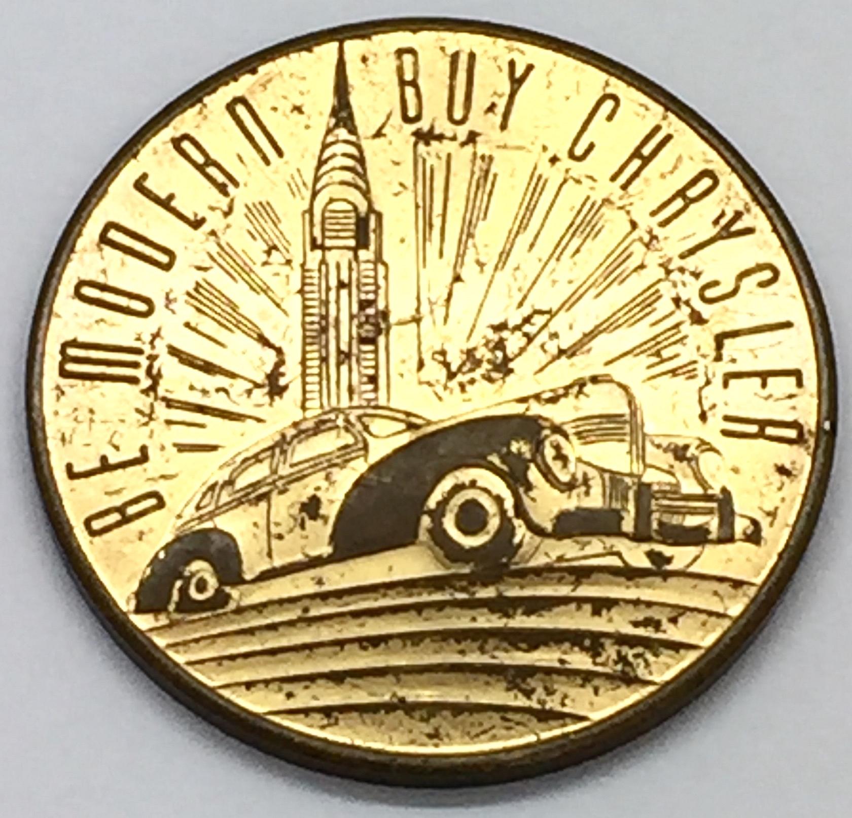 1924 1939 world s fair token be modern buy chrysler for sale buy now online item 310389 fair token be modern buy chrysler