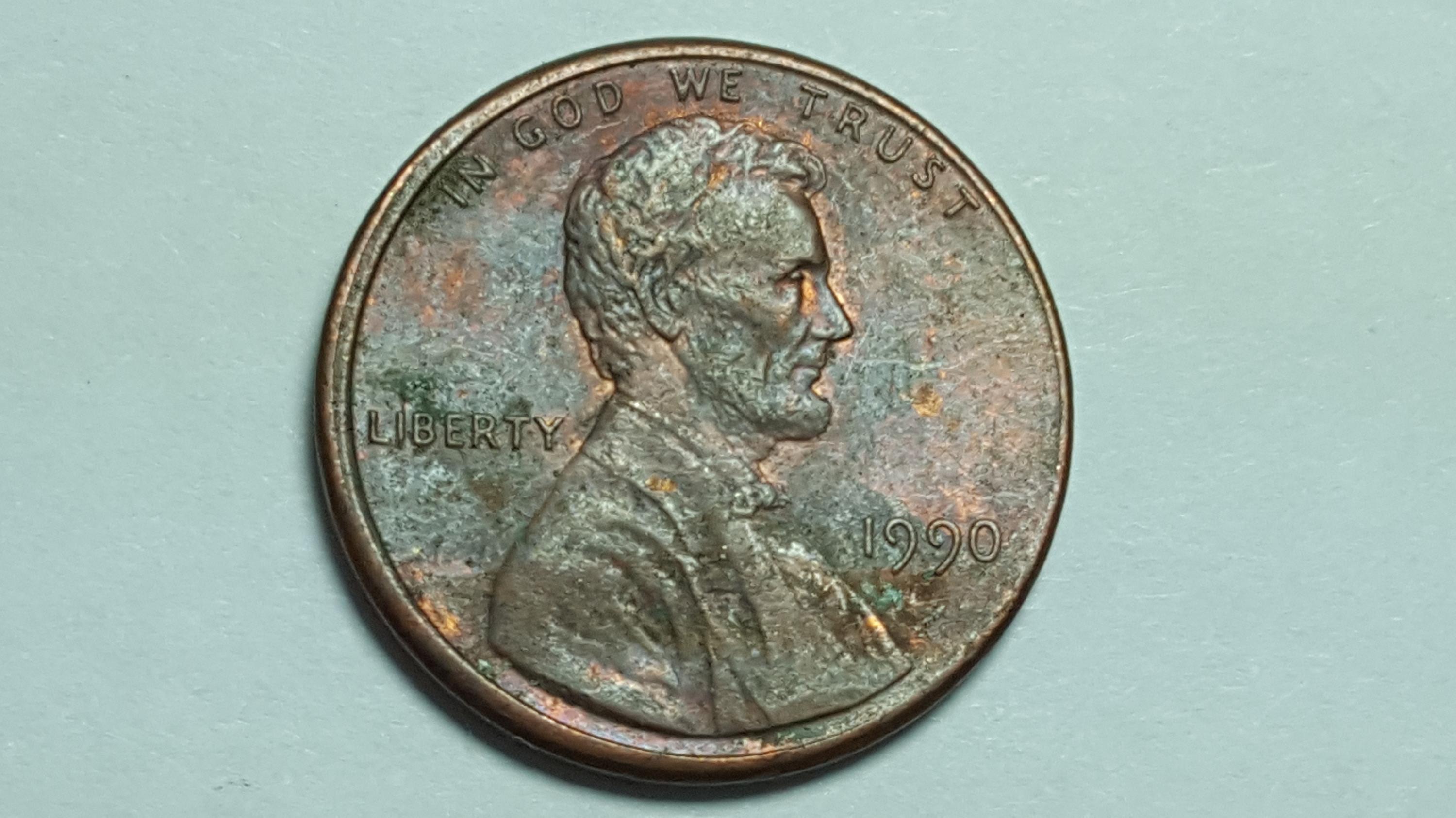 1990 P Lincoln Memorial Penny 1c Slightly Obverse Off center Mint 1990-p-lincoln-memorial-penny-1c-slightly-obverse-off-center-mint